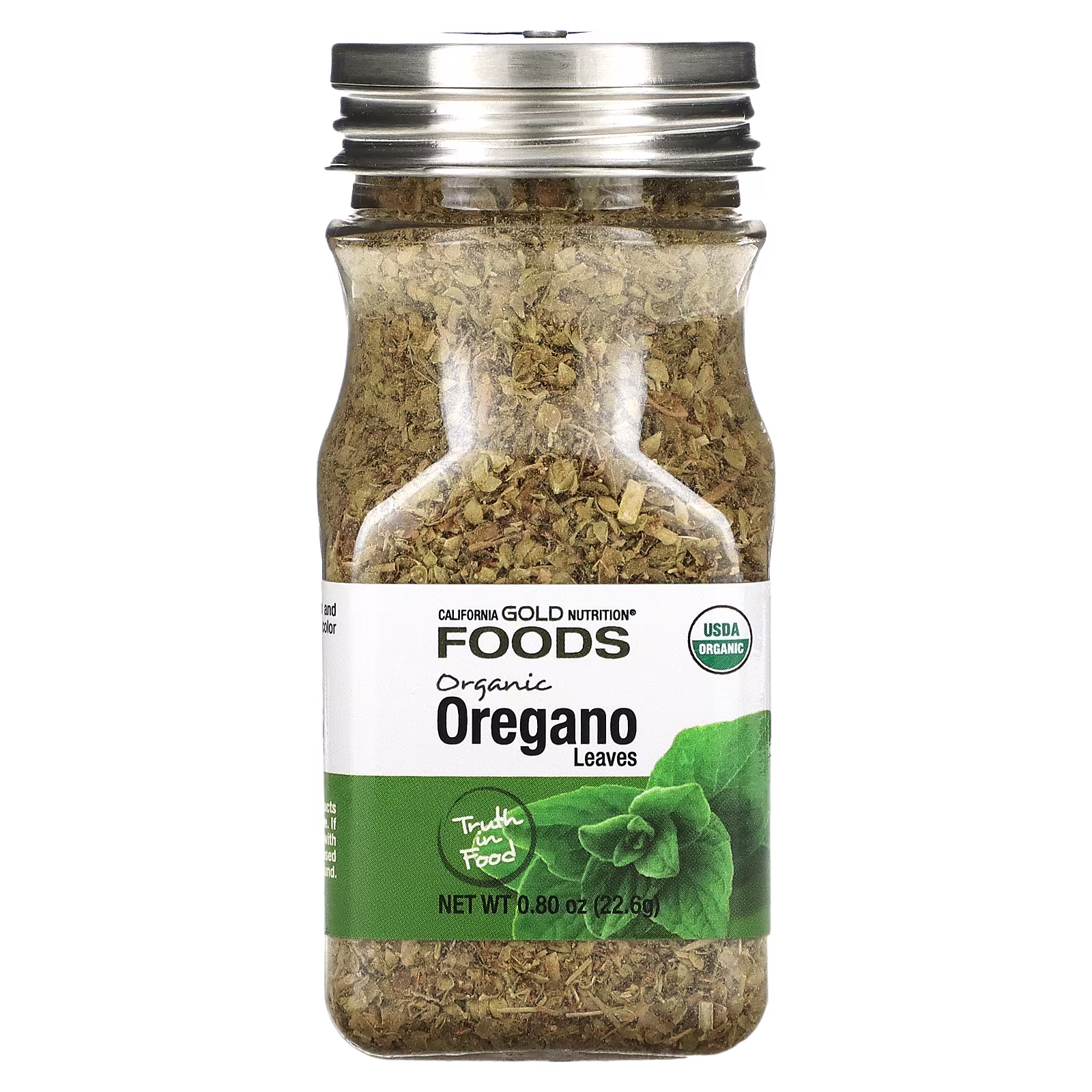 FOODS, Orégano orgánico, 22,6 g (0,80 oz), California Gold Nutrition