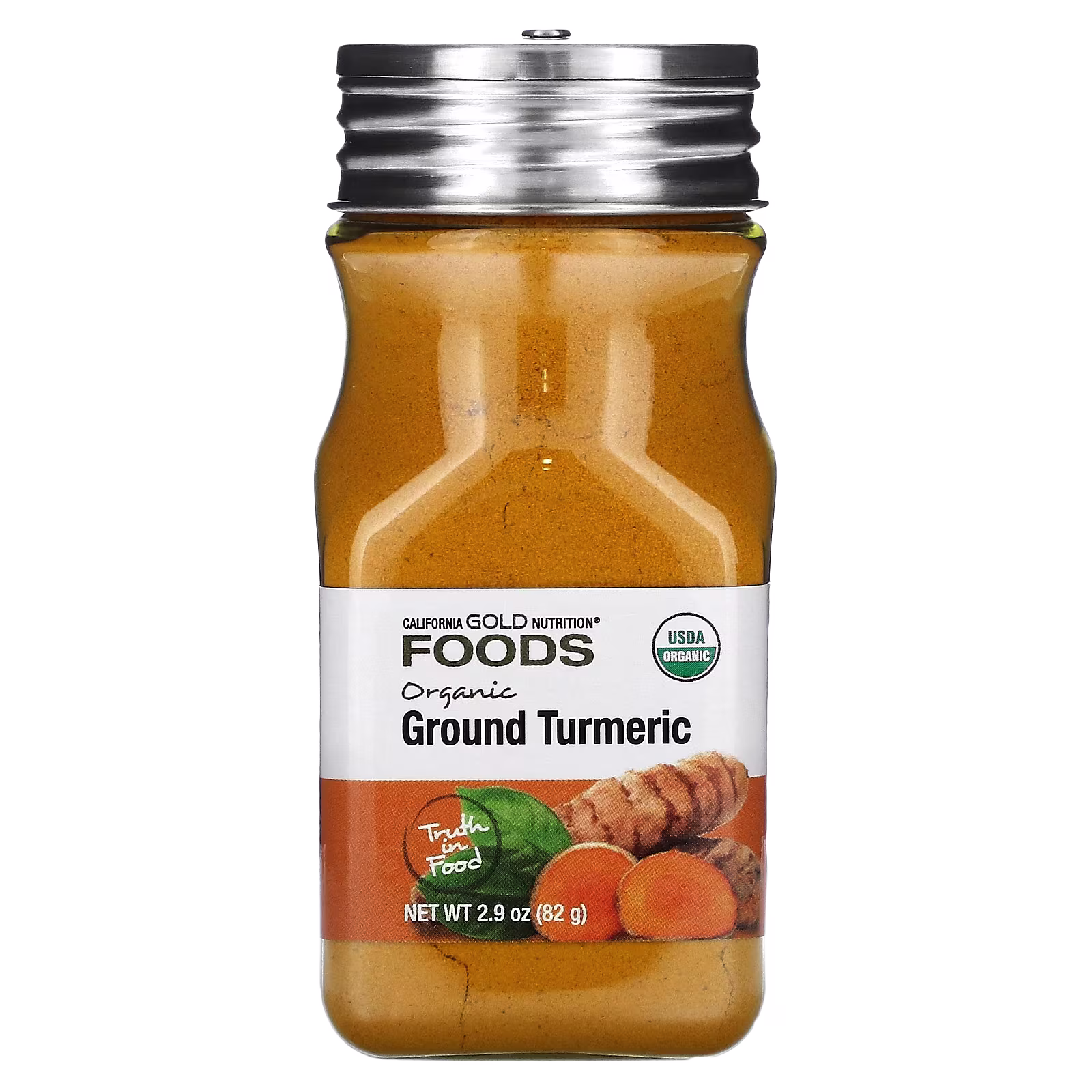Foods, Cúrcuma orgánica, Molida, 82 g (2,9 oz), California Gold Nutrition