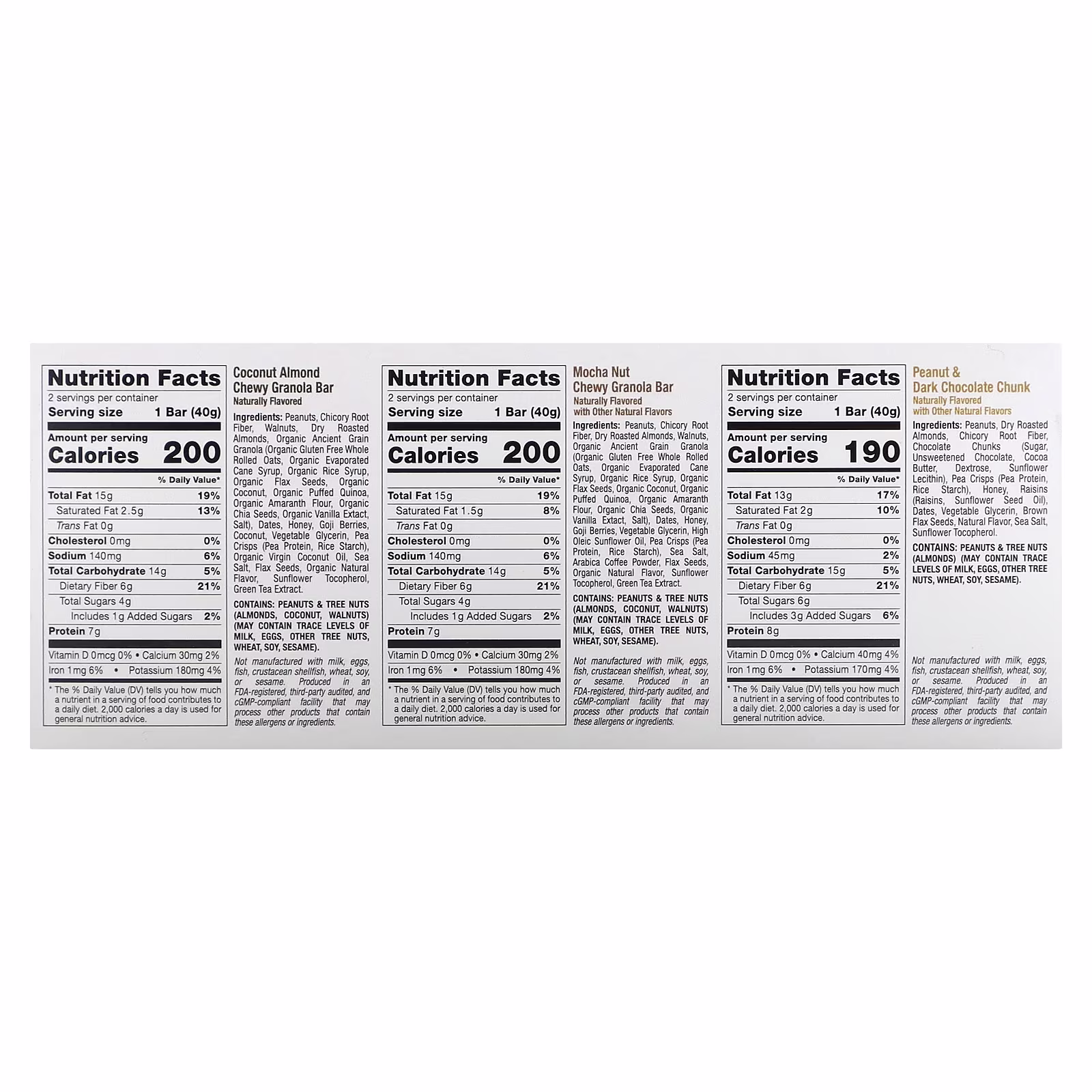 Foods, Paquete surtido de barritas, 12 barritas, 40 g (1,4 oz) cada una, California Gold Nutrition
