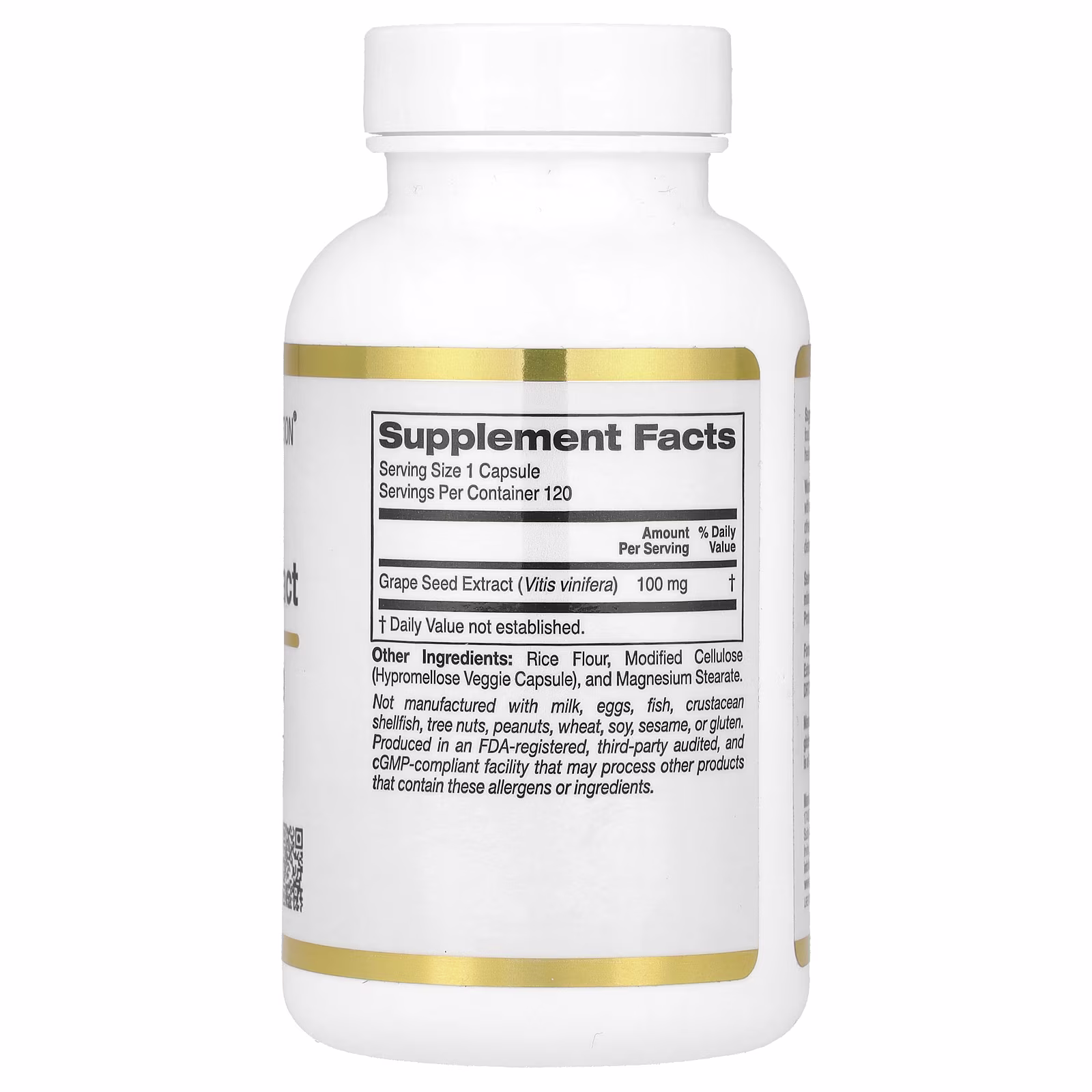 Extracto de semilla de uva francesa, Vitaflavan®, 100 mg, 120 cápsulas vegetales, California Gold Nutrition