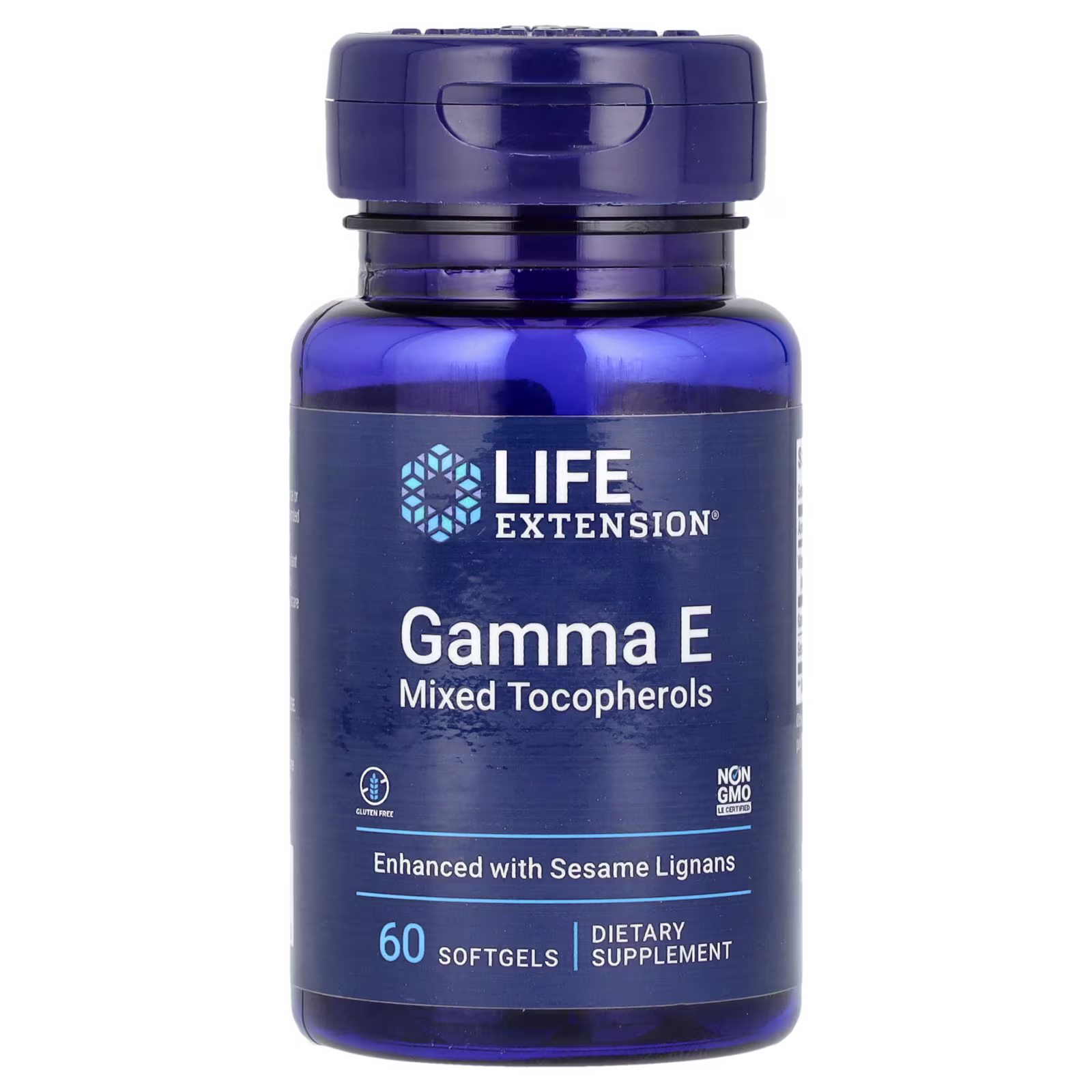 Gamma E Tocoferoles Mixtos sin Tocotrienoles, 60 cápsulas blandas, Life Extension