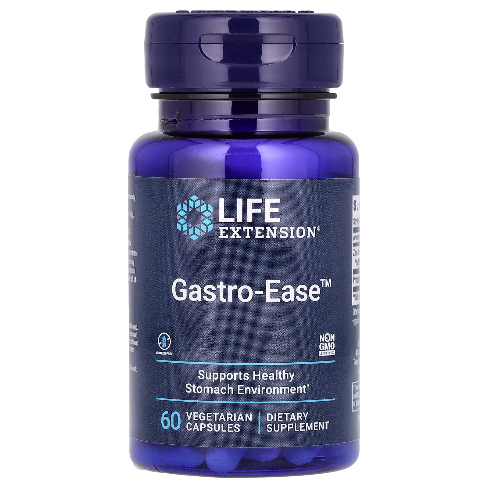Gastro-Ease con PepZinGI y Pylopass, 60 cápsulas vegetales, Life Extension