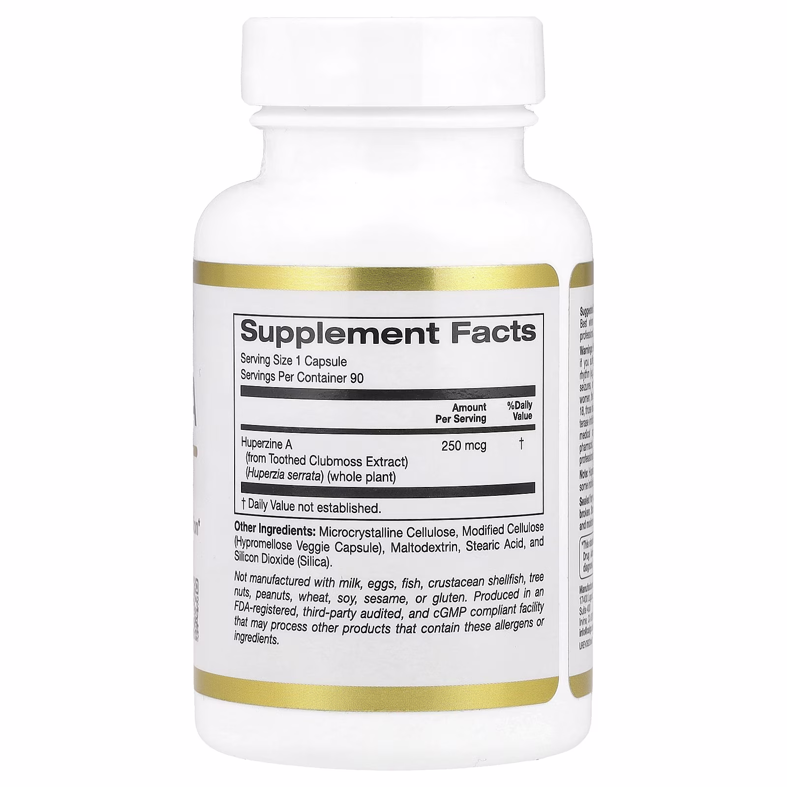 Huperzina A, 250 mcg, 90 cápsulas vegetales, California Gold Nutrition