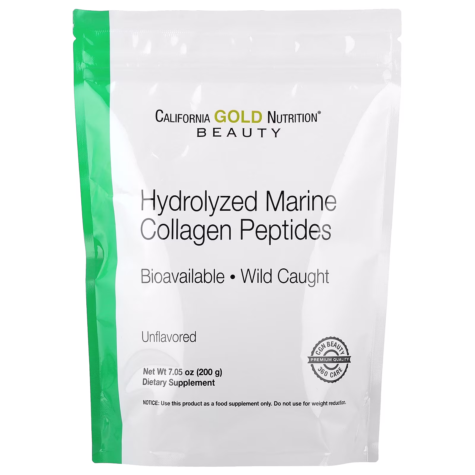 Hydrolyzed Marine Collagen Peptides, Sin sabor, 200 g (7,05 oz), California Gold Nutrition