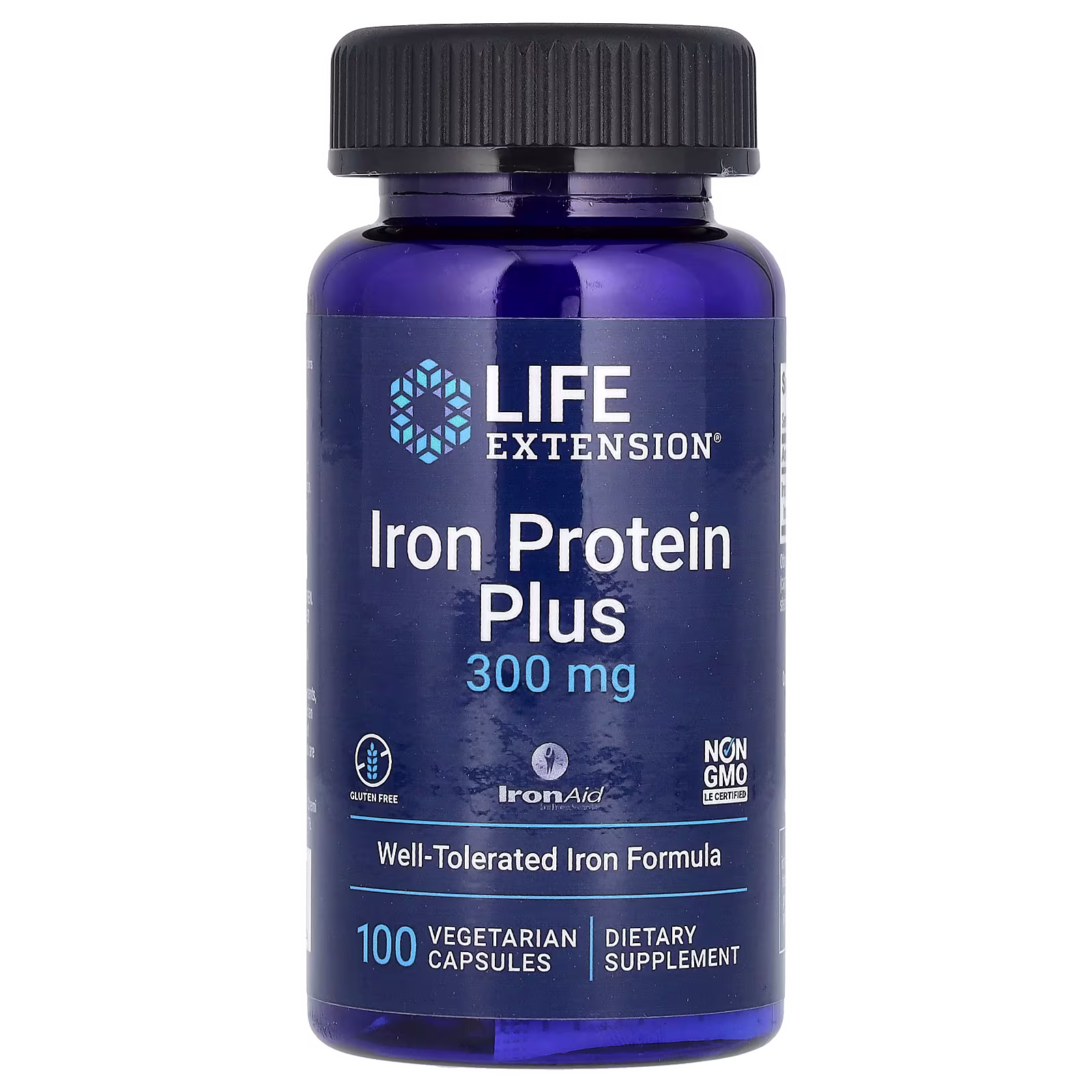 Hierro Proteinato Plus IronAid, 300 mg, 100 cápsulas vegetales, Life Extension