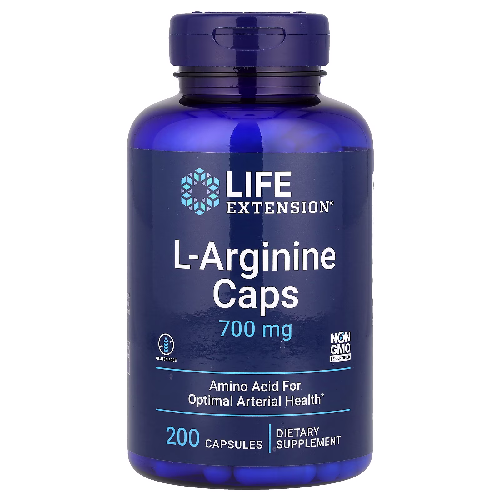 L-Arginina, 700 mg, 200 cápsulas, Life Extension