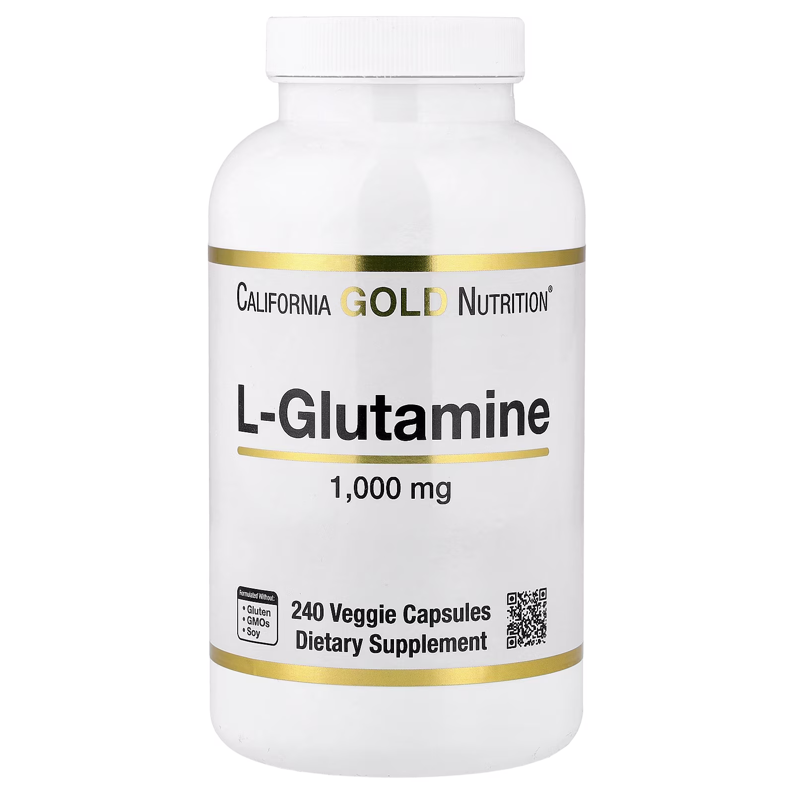 L-glutamina, 1000 mg, 240 cápsulas vegetales, California Gold Nutrition