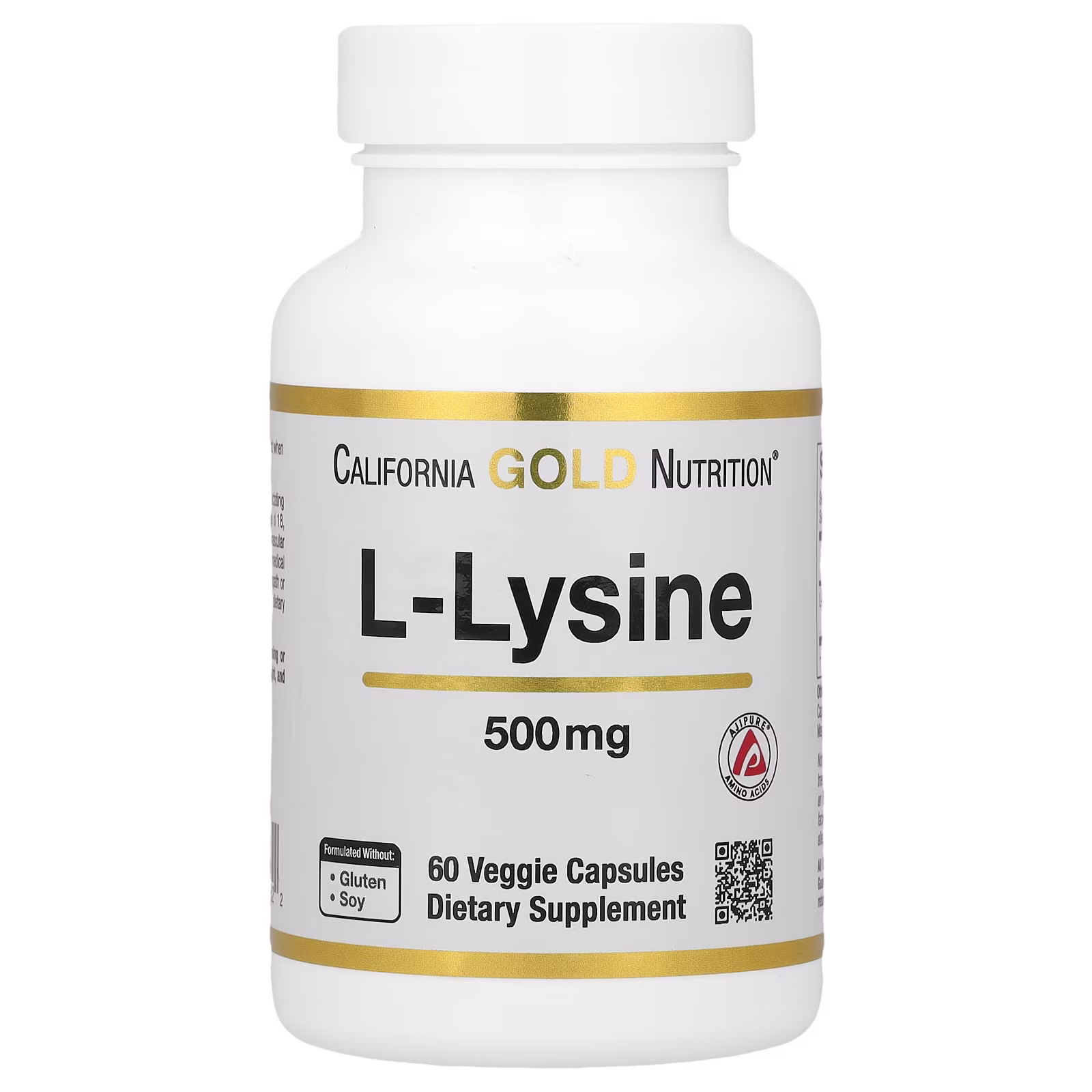 L-lisina, 500 mg, 60 cápsulas vegetales, California Gold Nutrition