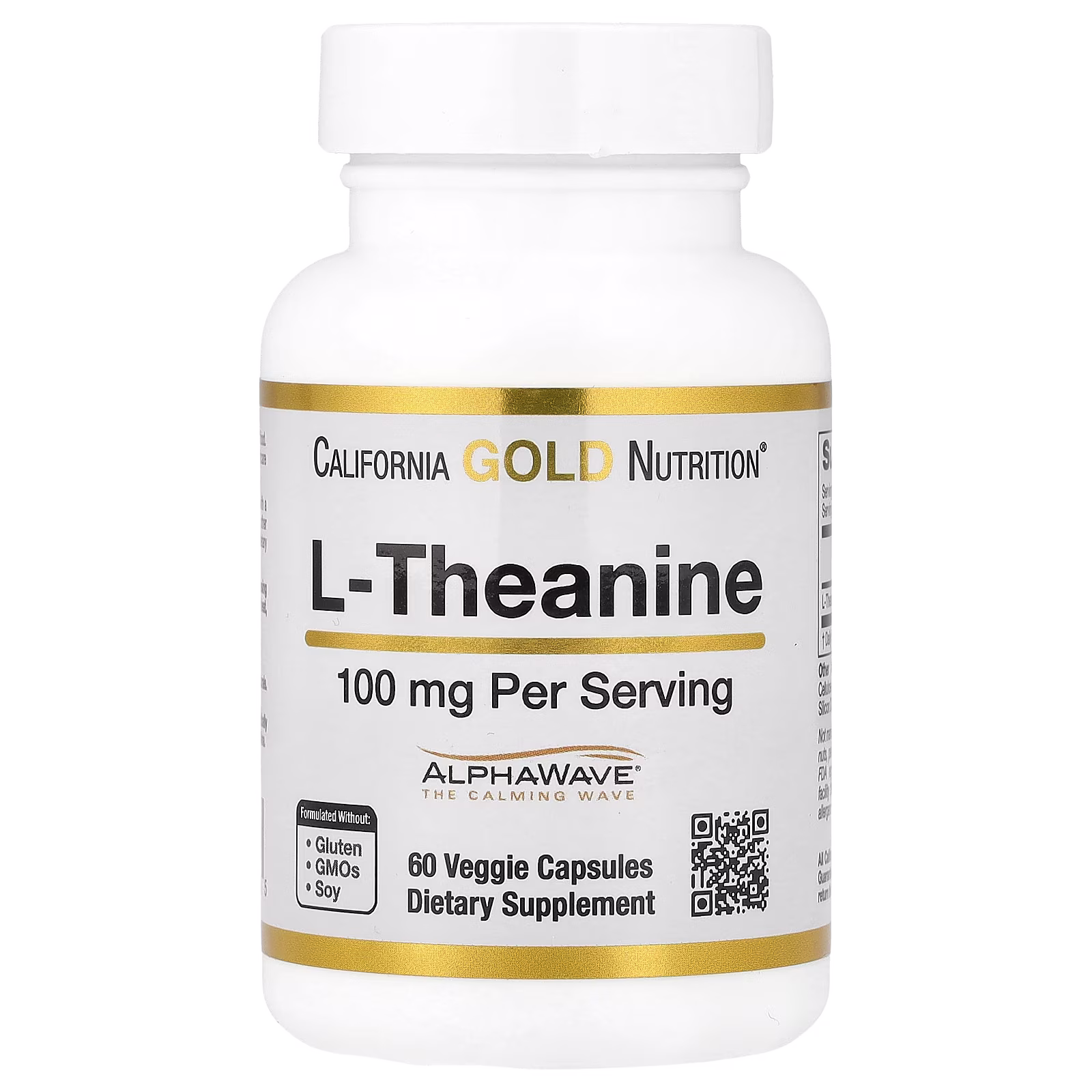 L-Theanine, 100 mg, 60 cápsulas vegetales, California Gold Nutrition