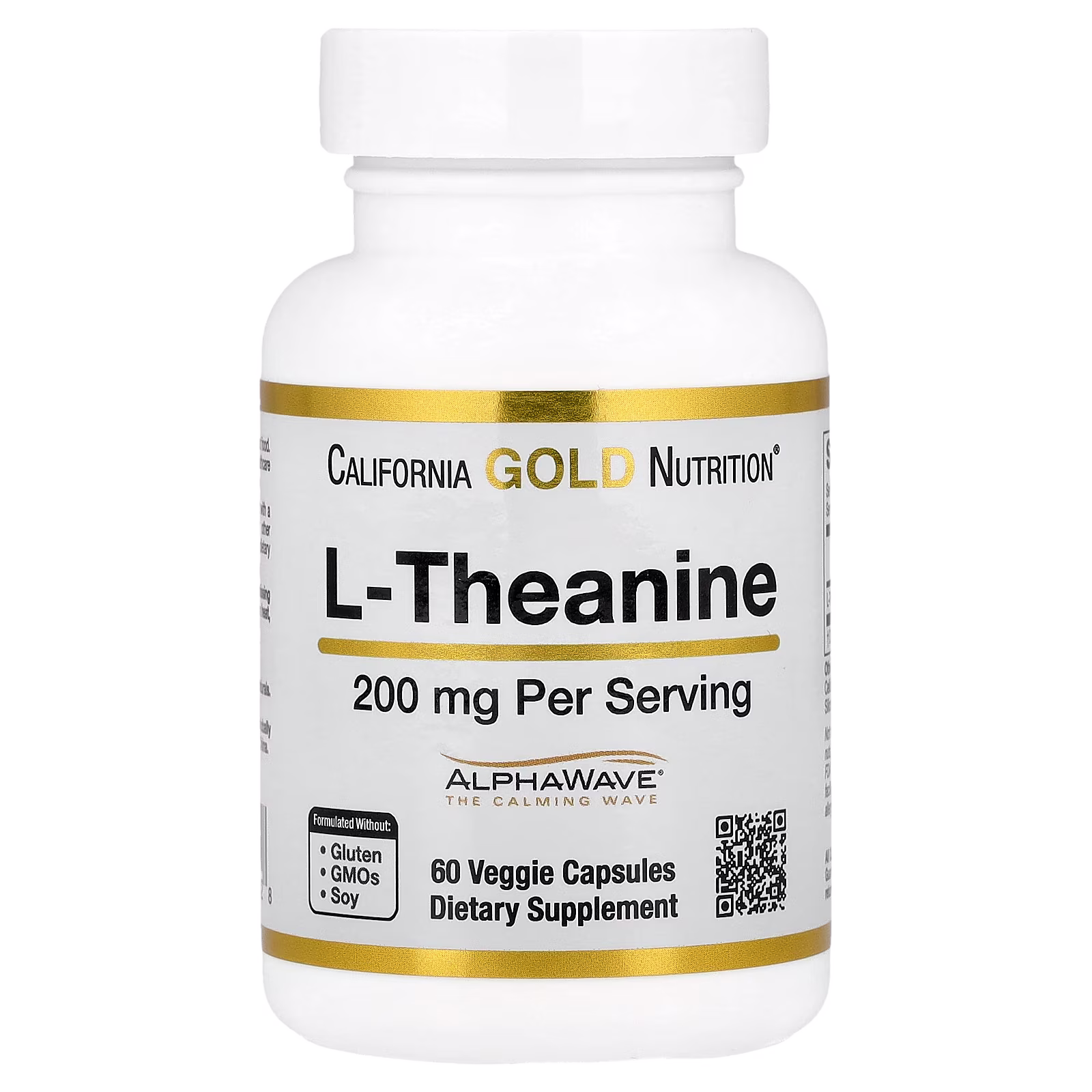 L-Theanine, 200 mg, 60 cápsulas vegetales, California Gold Nutrition