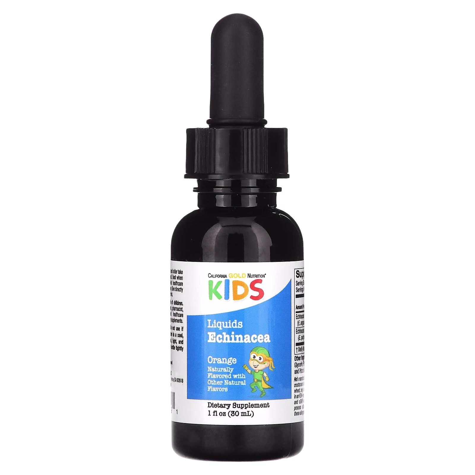 Echinacea líquida para niños, Sin alcohol, Naranja natural, 30 ml (1 oz líquida), California Gold Nutrition