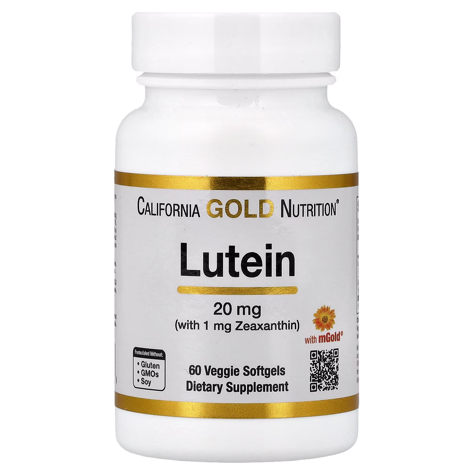 Lutein with Zeaxanthin from Marigold Extract, 60 cápsulas blandas vegetales, California Gold Nutrition