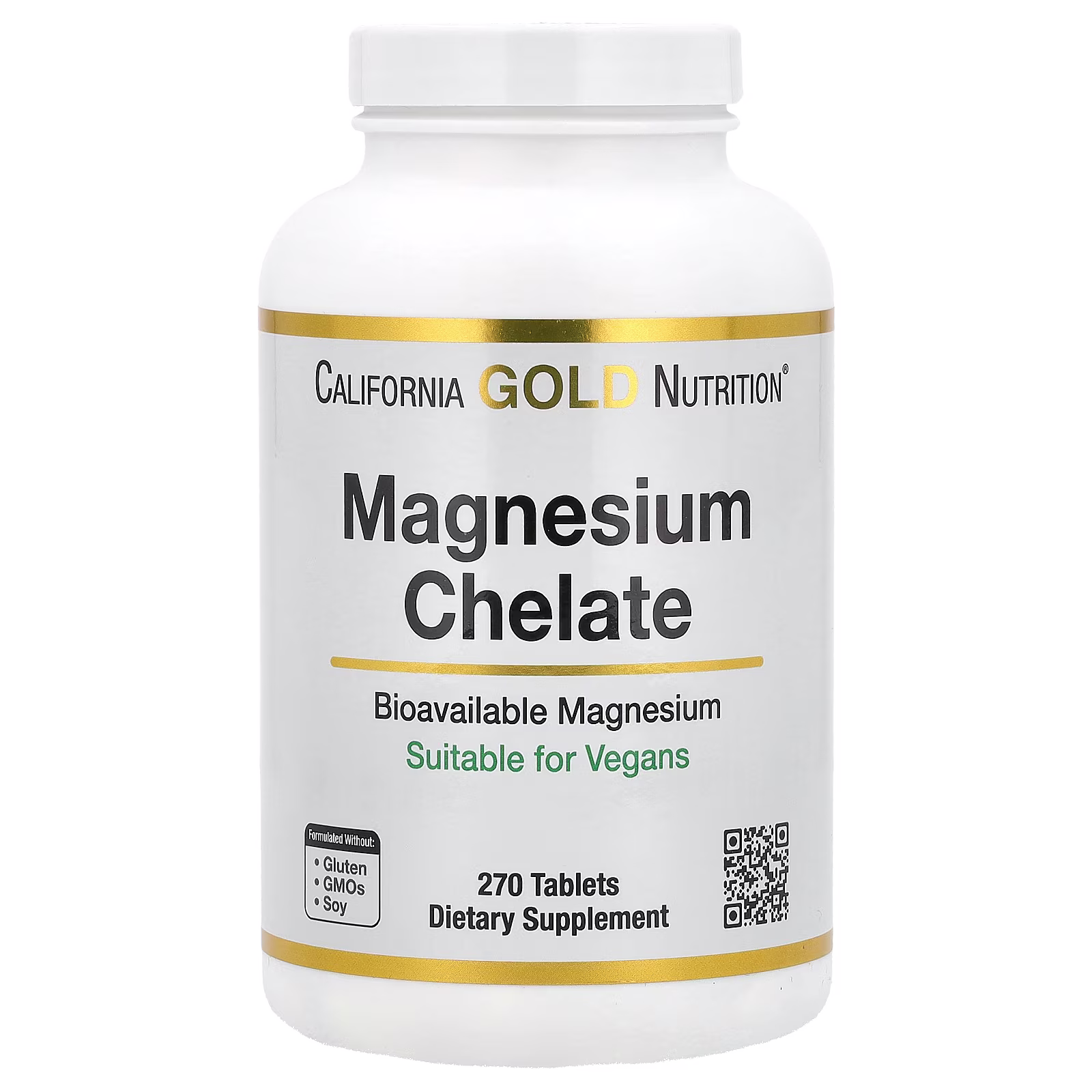 Quelato de magnesio con calcio, 270 tabletas, California Gold Nutrition