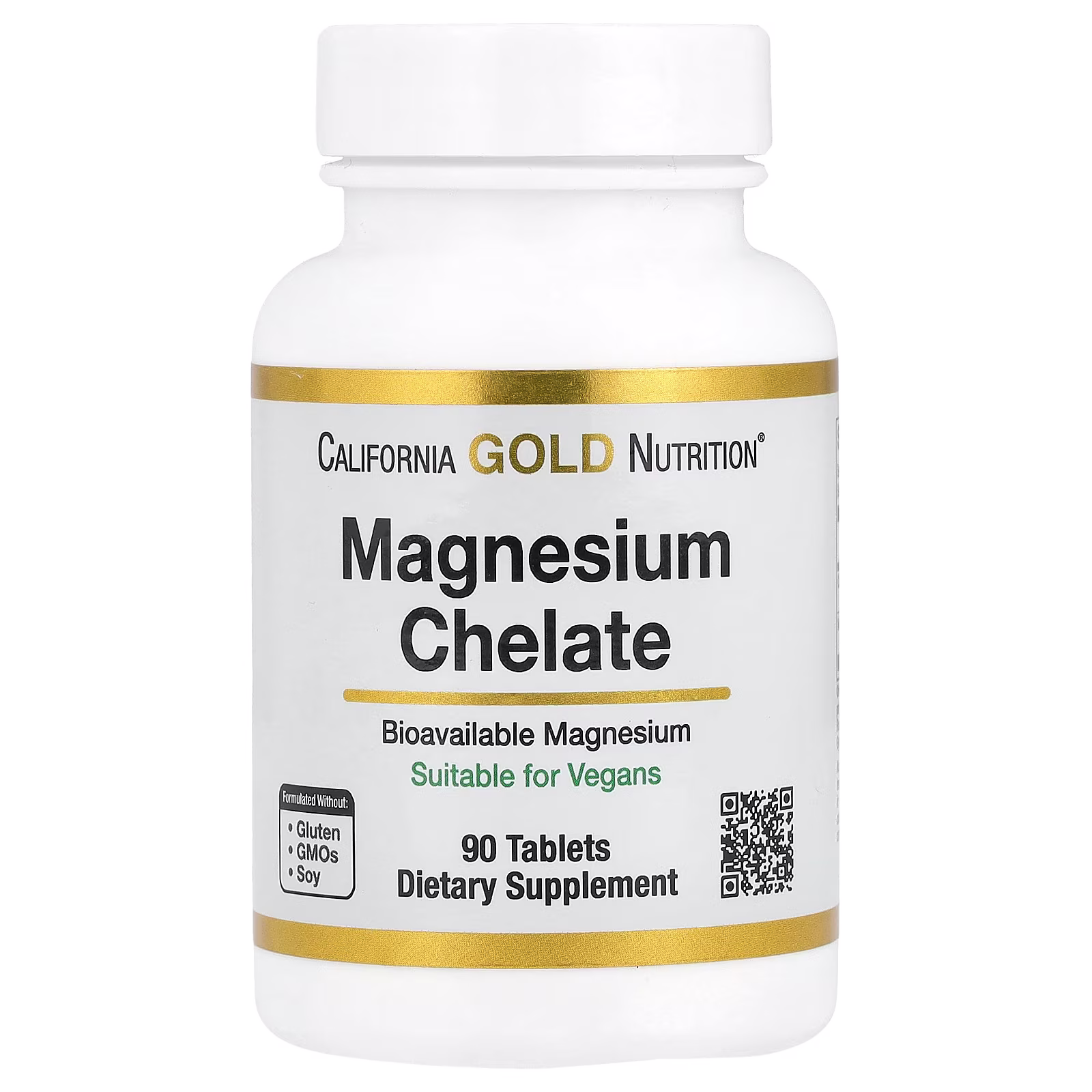 Quelato de magnesio con calcio, 90 tabletas, California Gold Nutrition