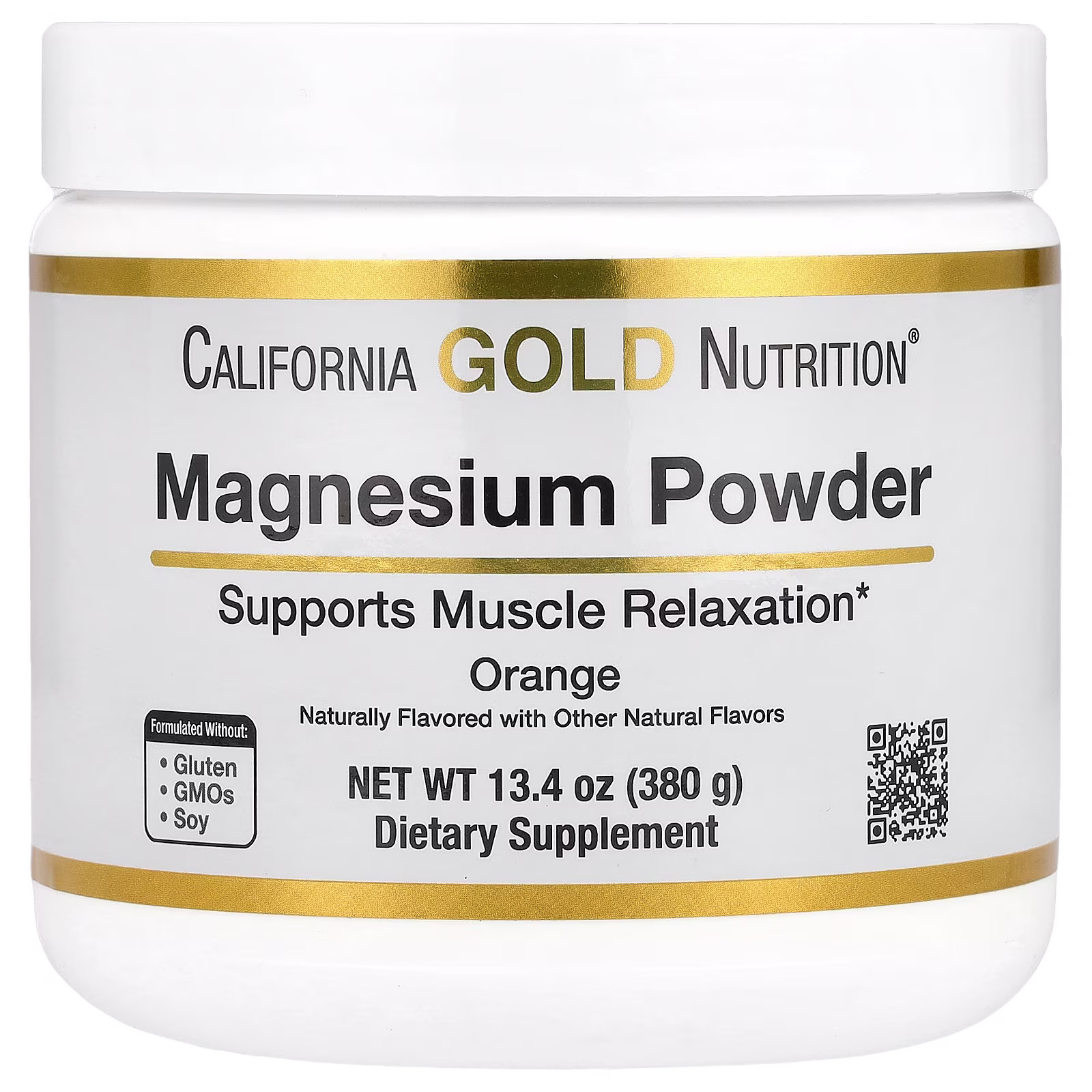 Magnesio en polvo para preparar bebidas, Explosión de naranja, 380 g (13,4 oz), California Gold Nutrition