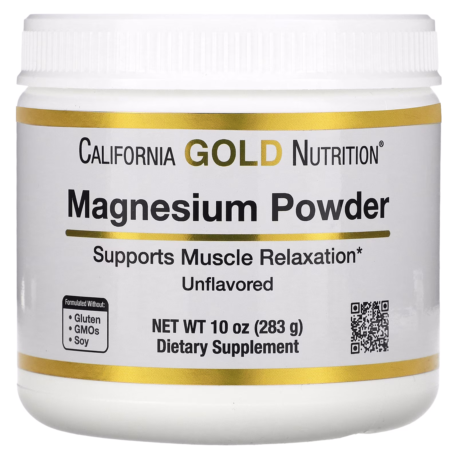 Magnesio en polvo para preparar bebidas, Sin sabor, 283 g (10 oz), California Gold Nutrition