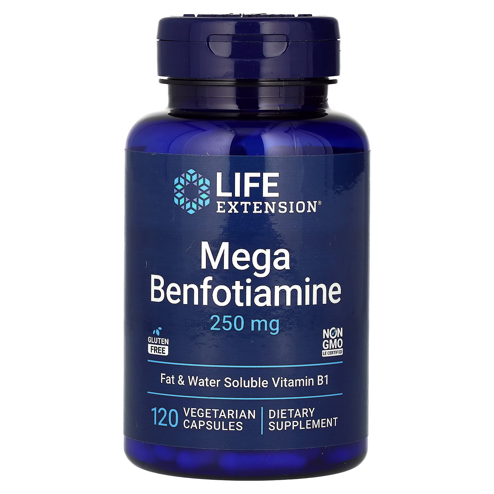 Mega Benfotiamina, 250 mg, 120 cápsulas vegetales, Life Extension