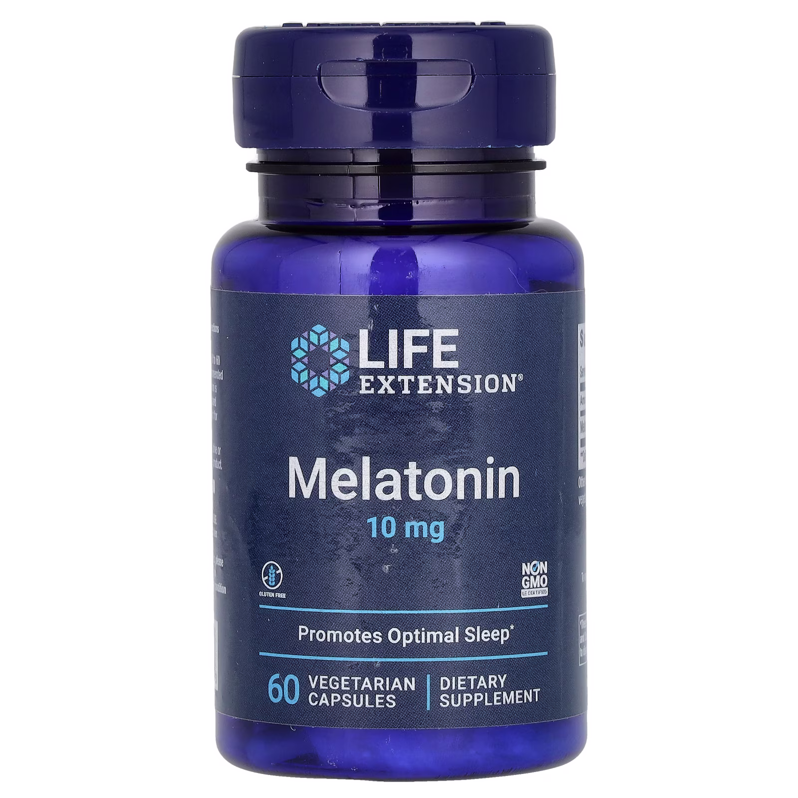 Melatonina, 10 mg, 60 cápsulas vegetales, Life Extension