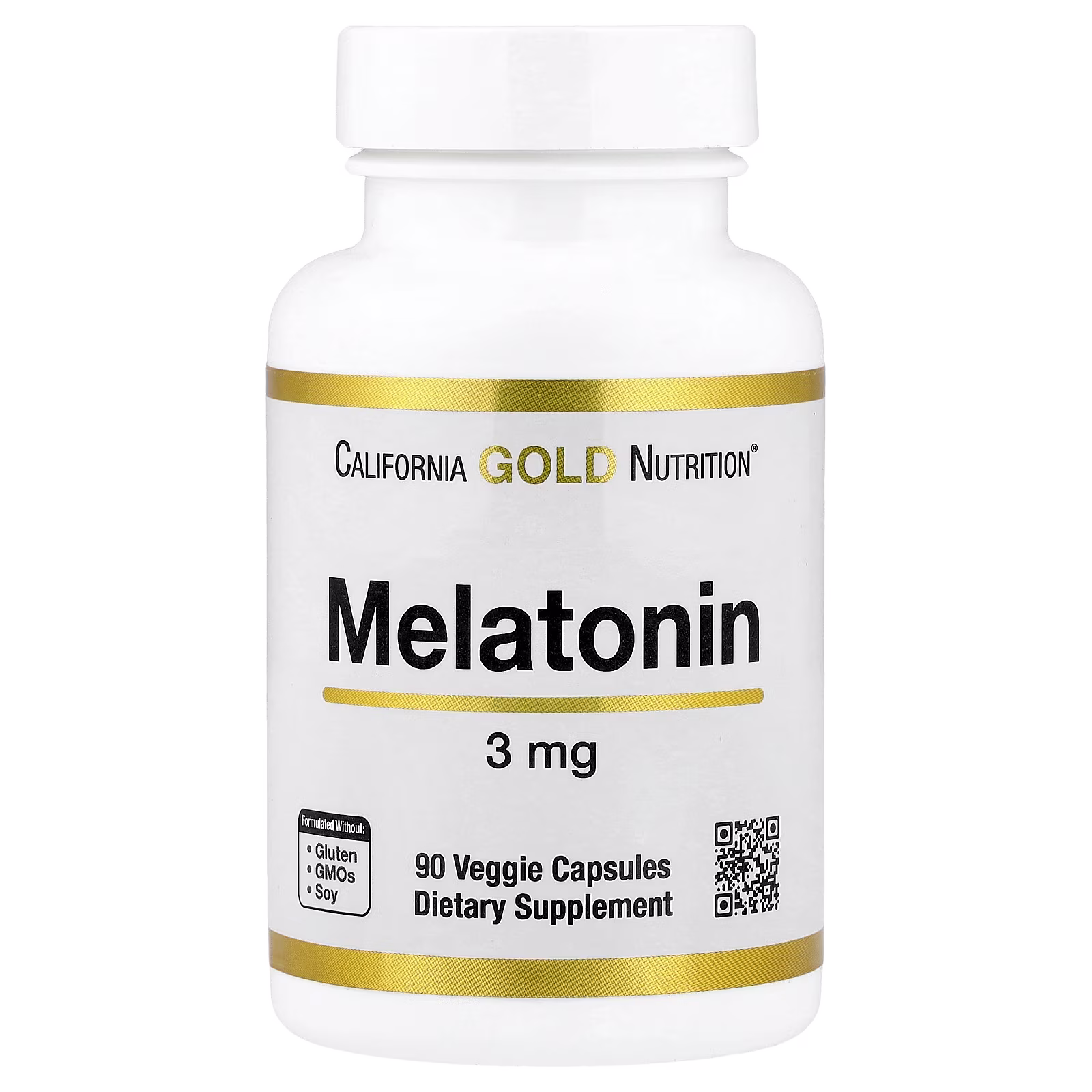 Melatonina, 3 mg, 90 cápsulas vegetales, California Gold Nutrition