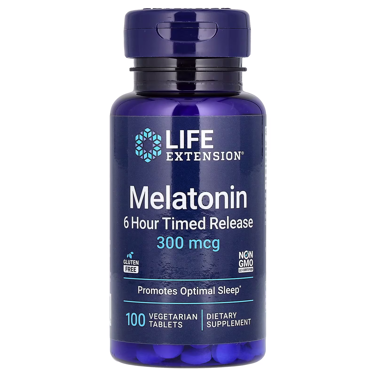 Melatonina 300 mcg Liberación Programada 6h — 100 comprimidos — Life Extension