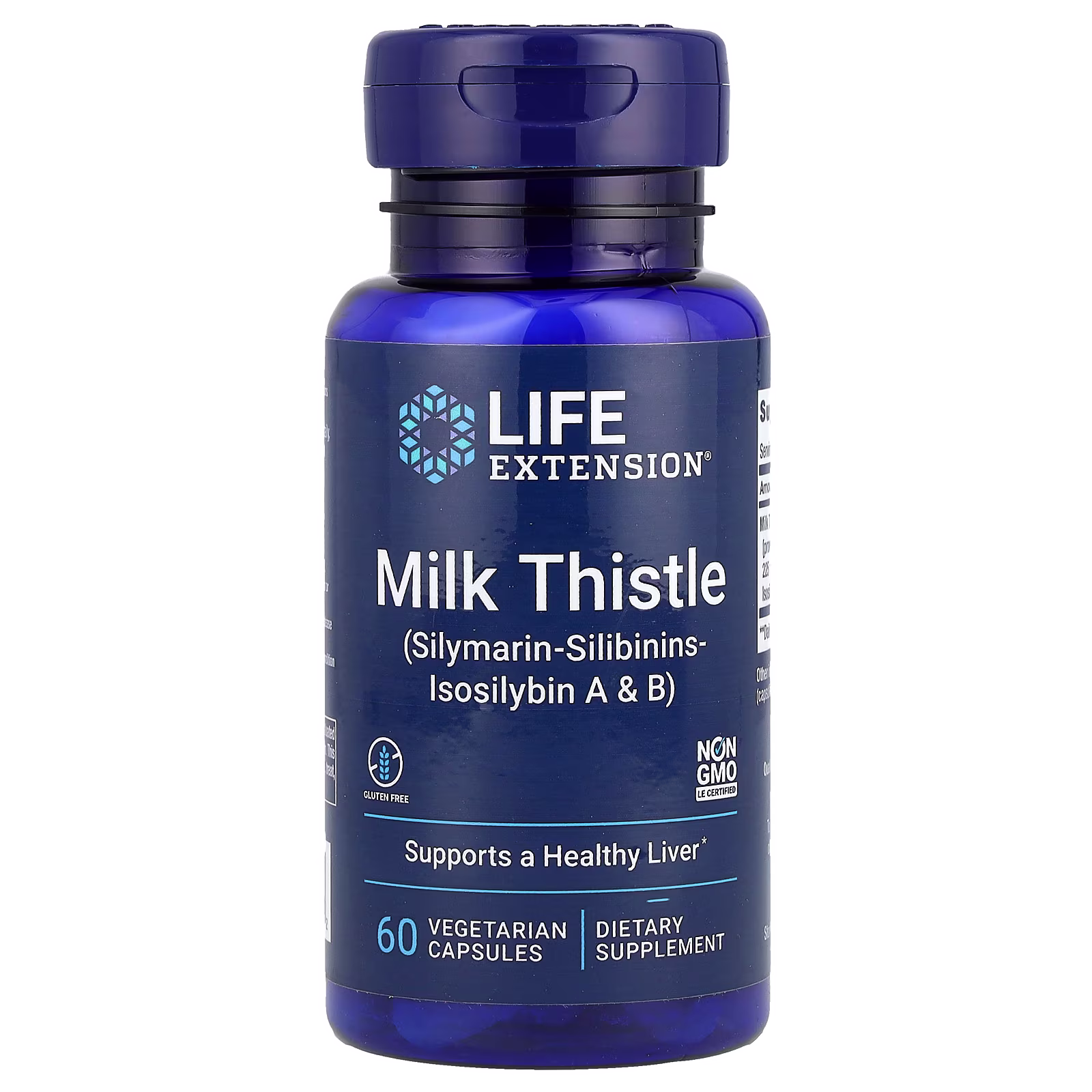 Cardo Mariano (Milk Thistle) 750 mg, 60 cápsulas vegetales - Life Extension