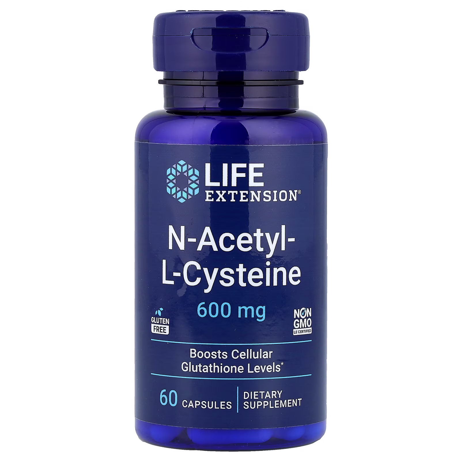 N-Acetil-L-Cisteína (NAC), 600 mg, 60 cápsulas, Life Extension