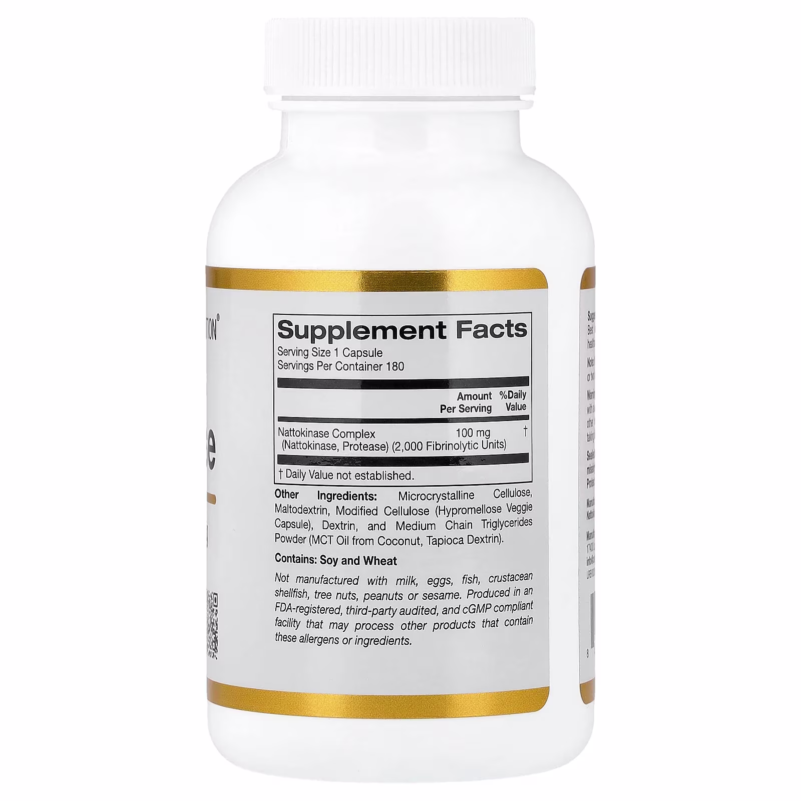 Nattokinase, Enzima proteolítica, 2000 UF, 180 cápsulas vegetales, California Gold Nutrition