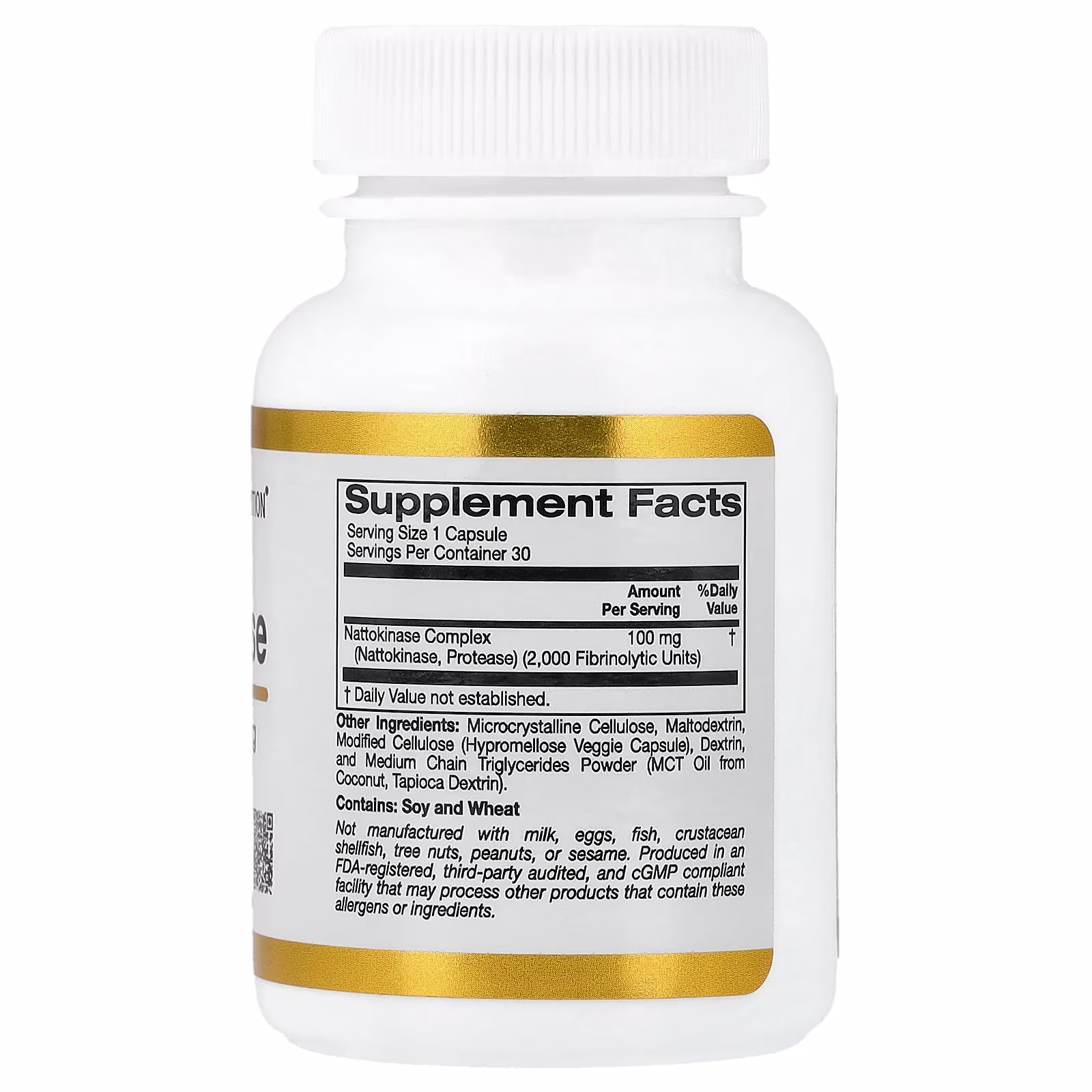 Nattokinase, Enzima proteolítica, 2000 UF, 30 cápsulas vegetales, California Gold Nutrition