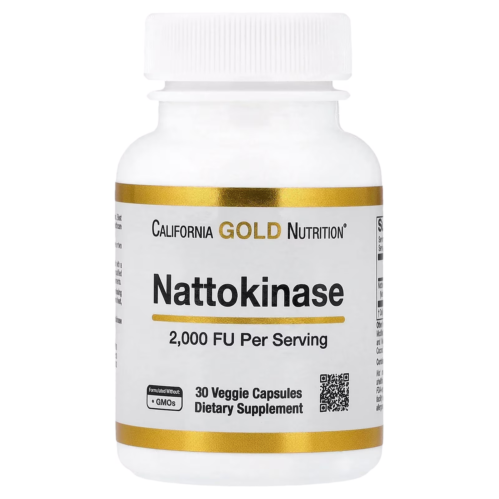 Nattokinase, Enzima proteolítica, 2000 UF, 30 cápsulas vegetales, California Gold Nutrition