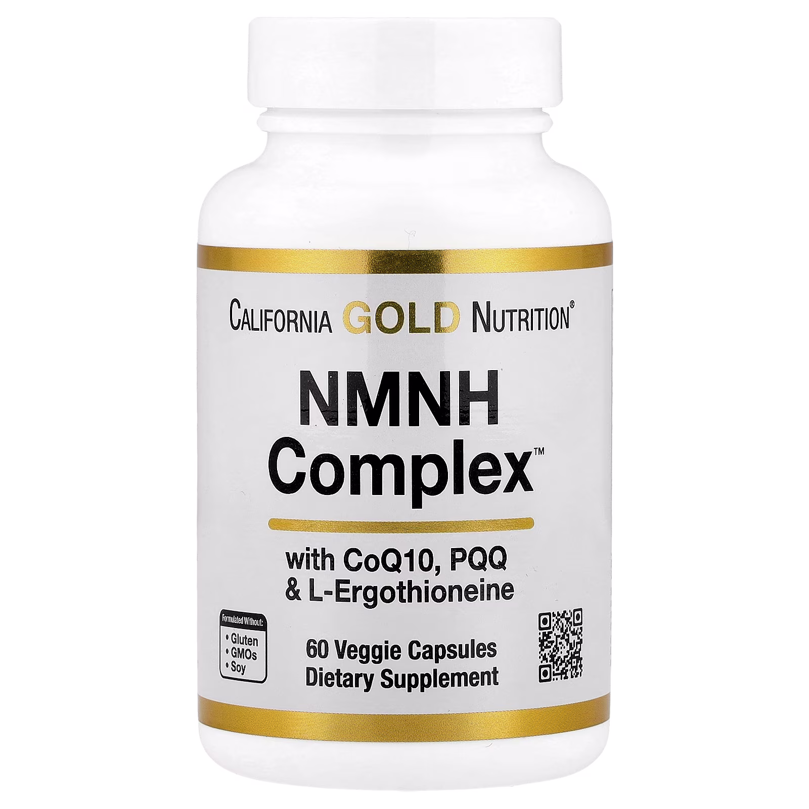 NMNH Complex, Complejo de NMNH con CoQ10, PQQ y L-ergotioneína, 60 cápsulas vegetales, California Gold Nutrition