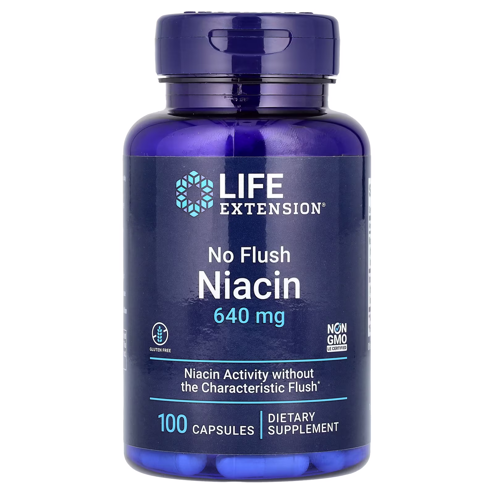 Niacina sin Enrojecimiento, 640 mg, 100 cápsulas, Life Extension