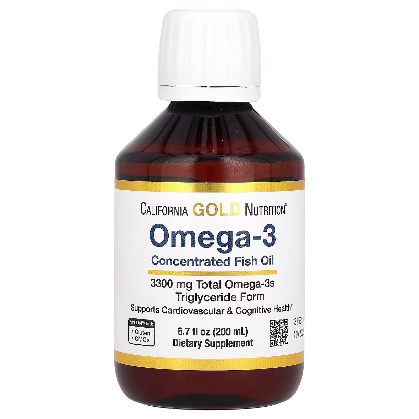 Aceite de pescado noruego con omega-3 de concentración extra Oslomega®, Sabor natural a limón, 200 ml (6,7 oz. líq.), California Gold Nutrition