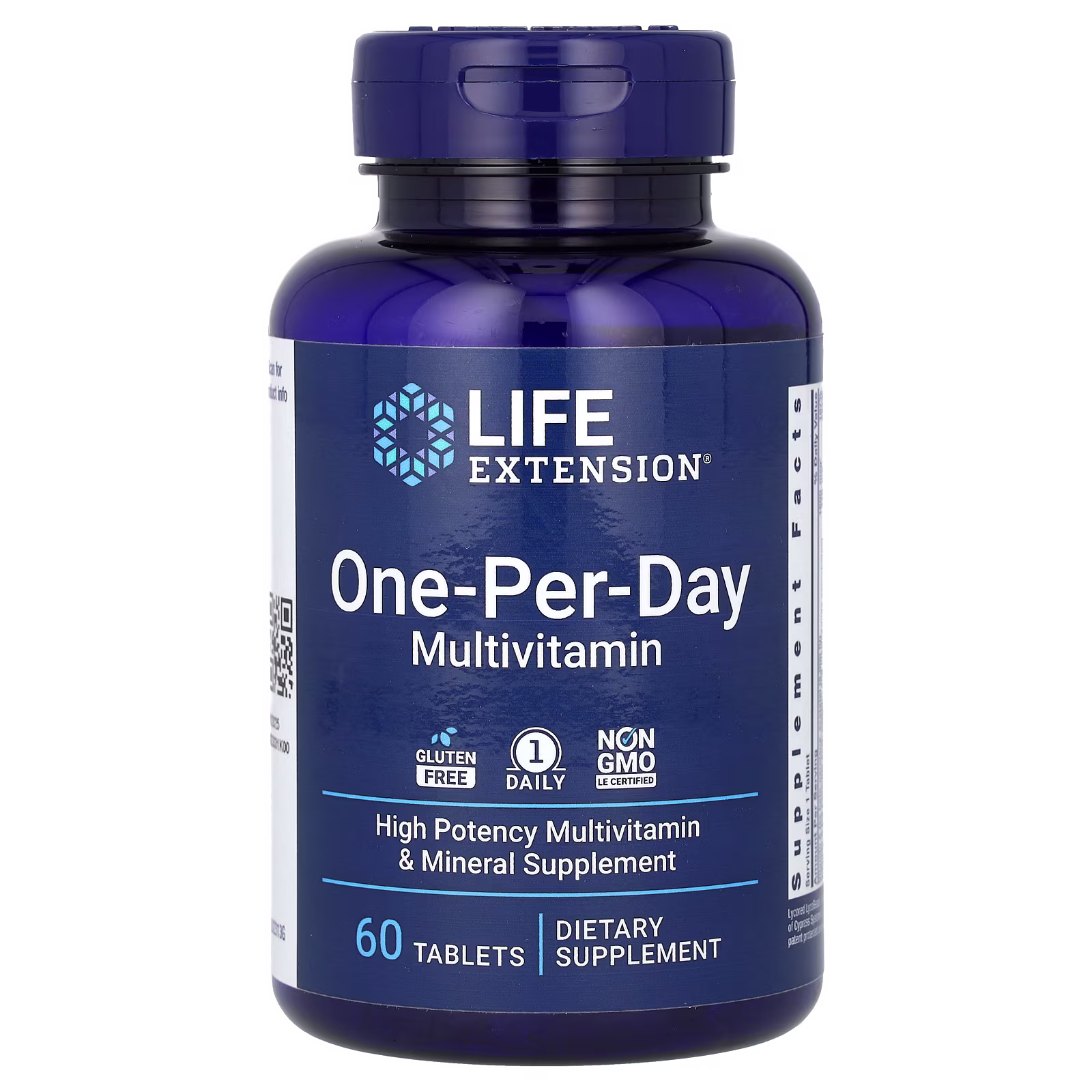 One-Per-Day Multivitamin Tableta Única (Fórmula Condensada), 60 tabletas, Life Extension