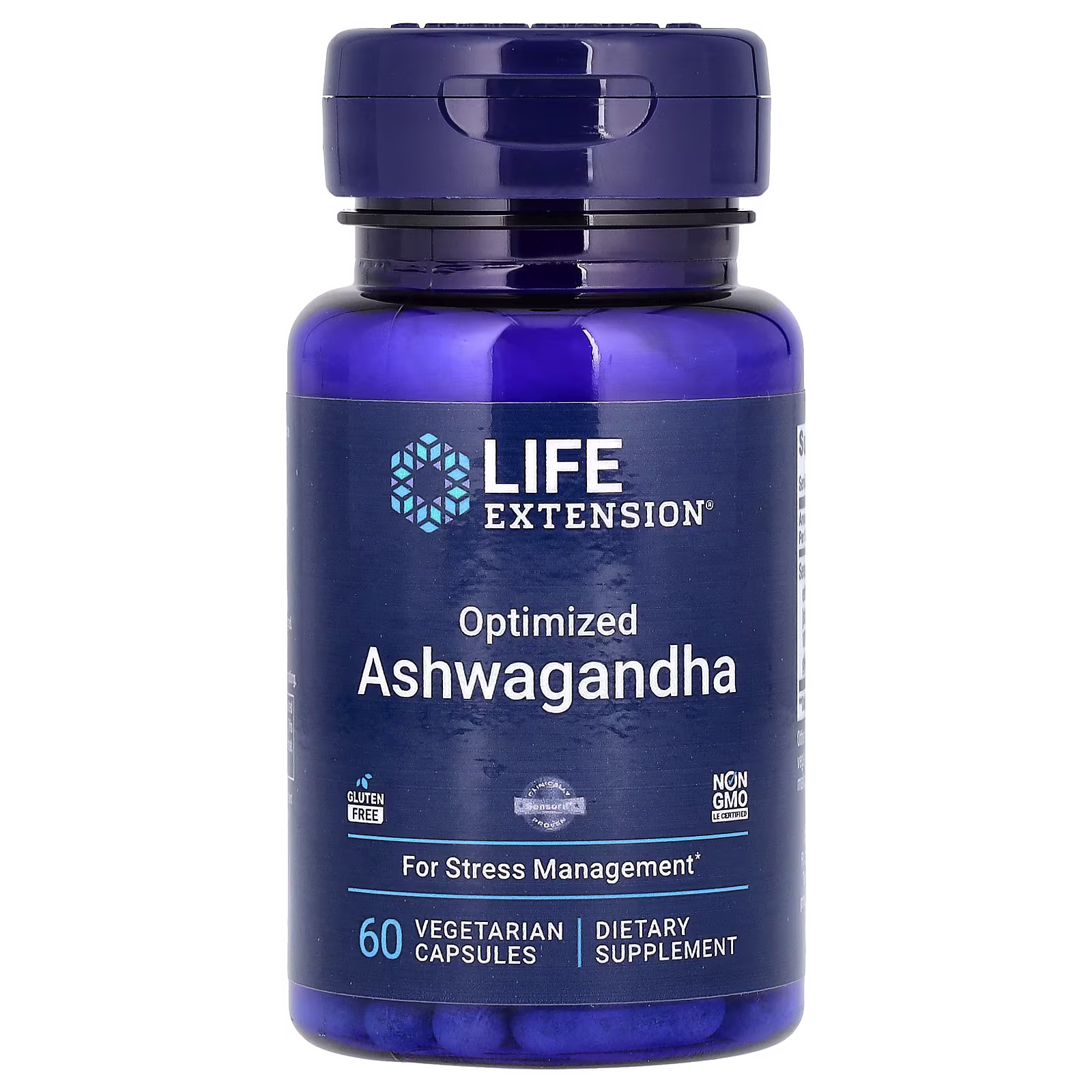 Optimized Ashwagandha Sensoril® 125 mg, 60 cápsulas vegetales, Life Extension