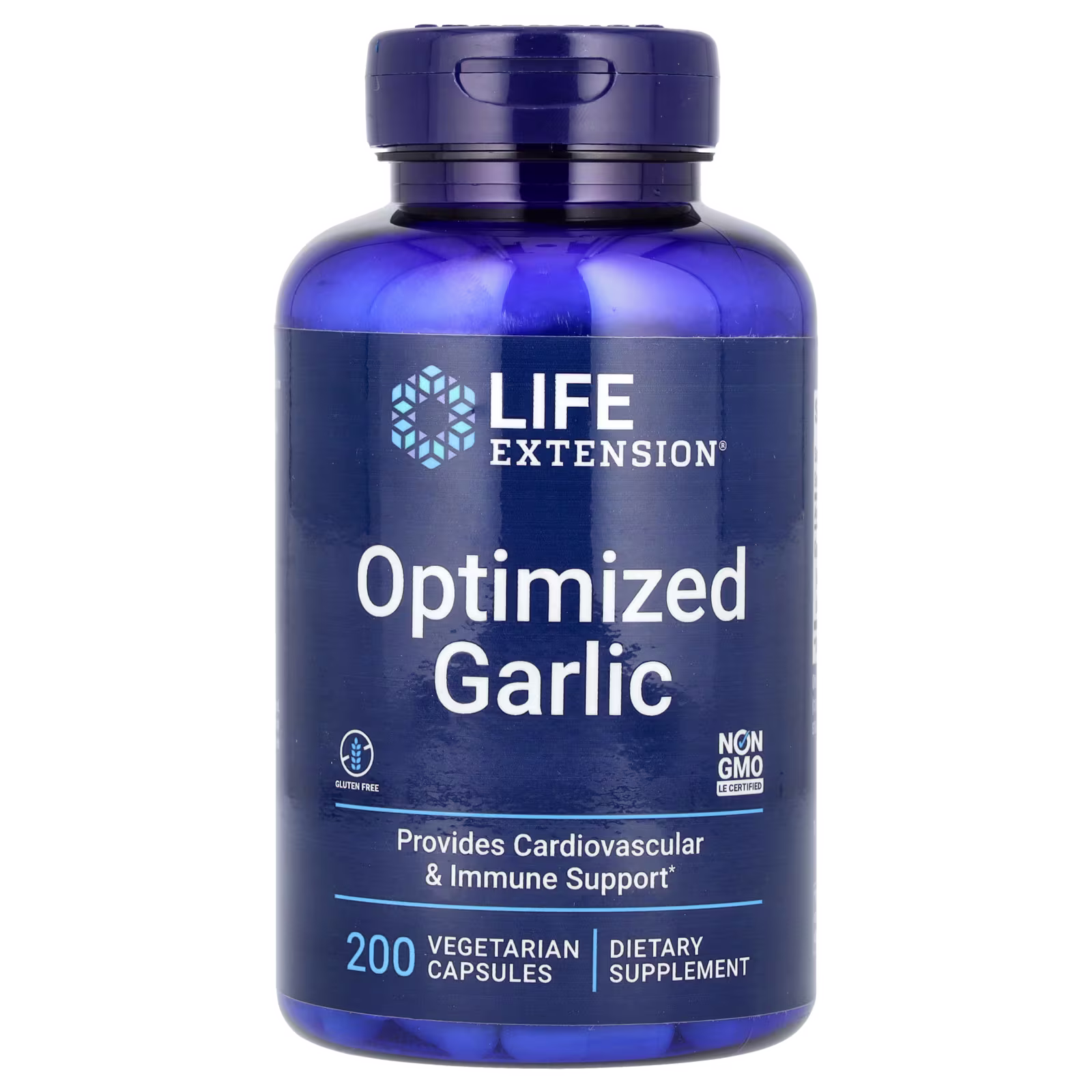 Ajo Optimizado Estandarizado en Alicina, 200 cápsulas vegetales (600 mg/cáp), Life Extension