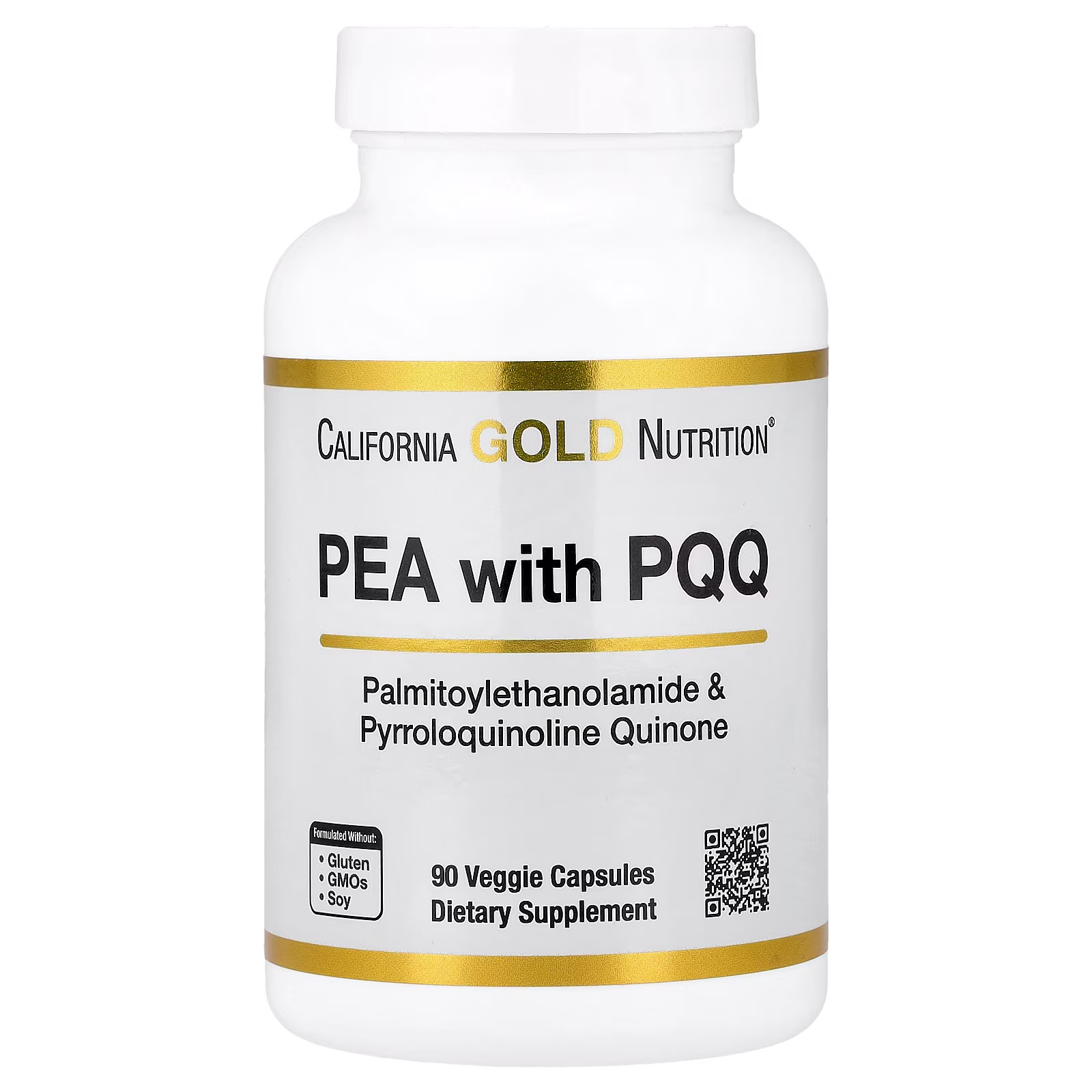 PEA 300 mg y PQQ 10 mg, 90 cápsulas vegetales, California Gold Nutrition