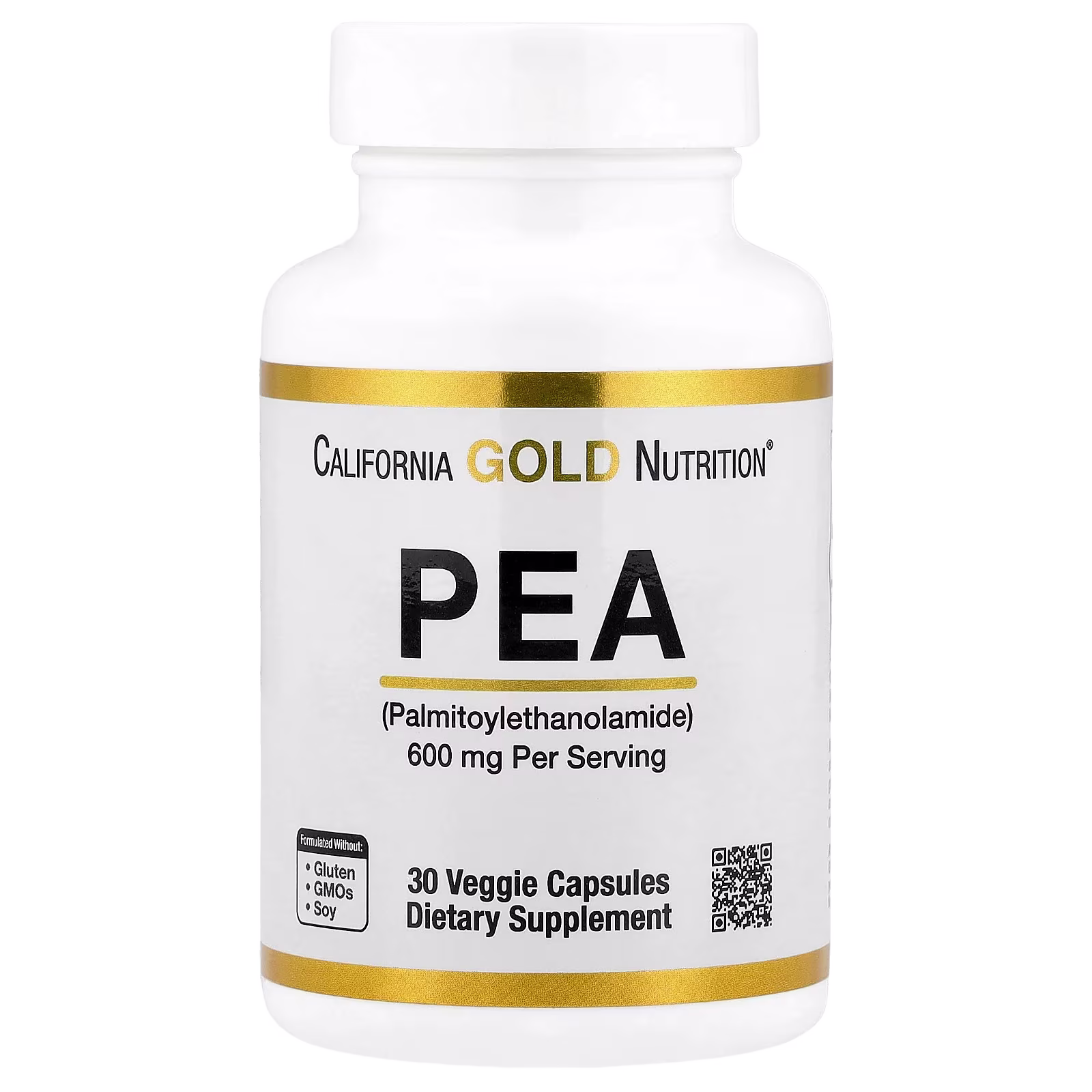 PEA (palmitoiletanolamida), 30 cápsulas vegetales (300 mg por cápsula), California Gold Nutrition