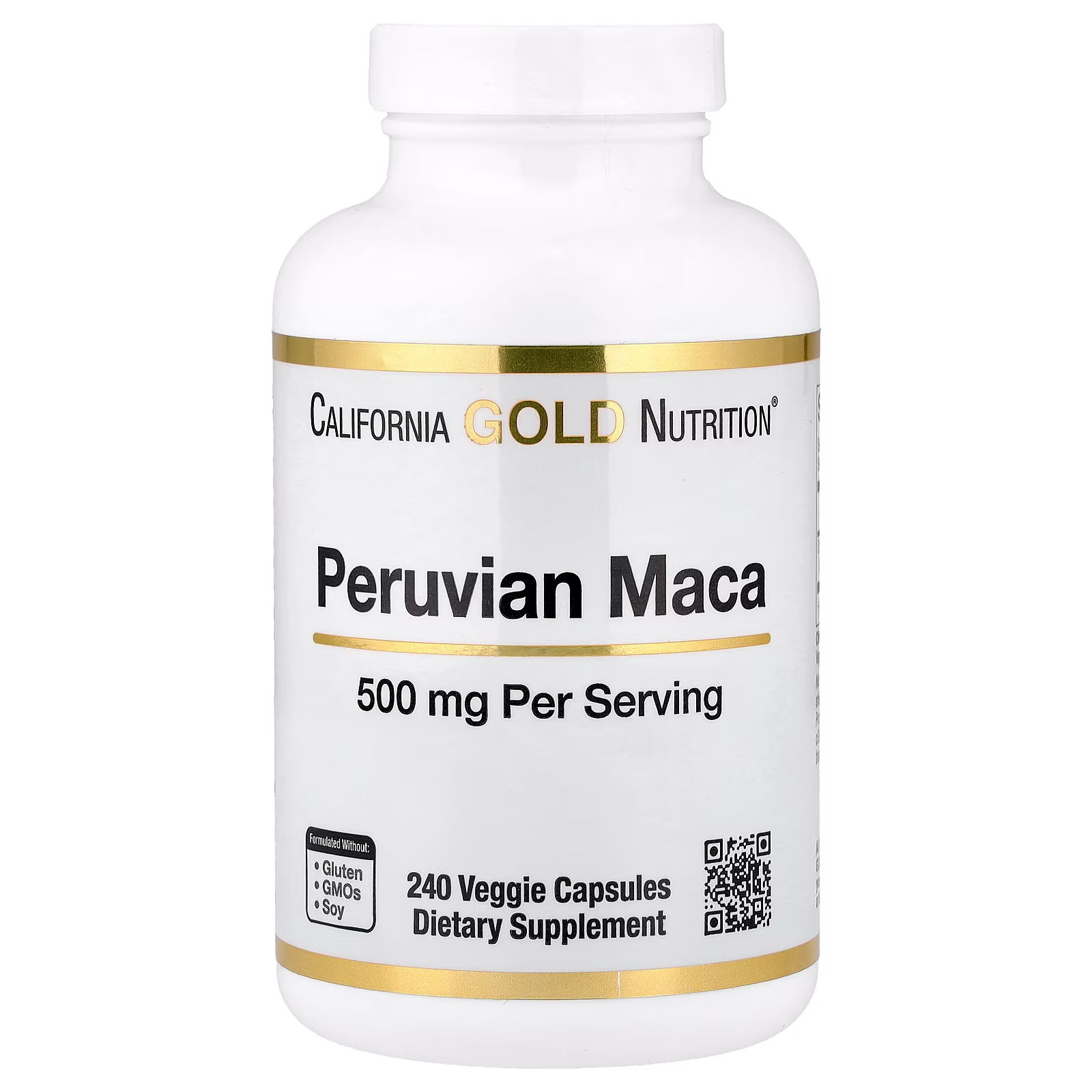 Peruvian Maca, 500 mg, 240 cápsulas vegetales, California Gold Nutrition