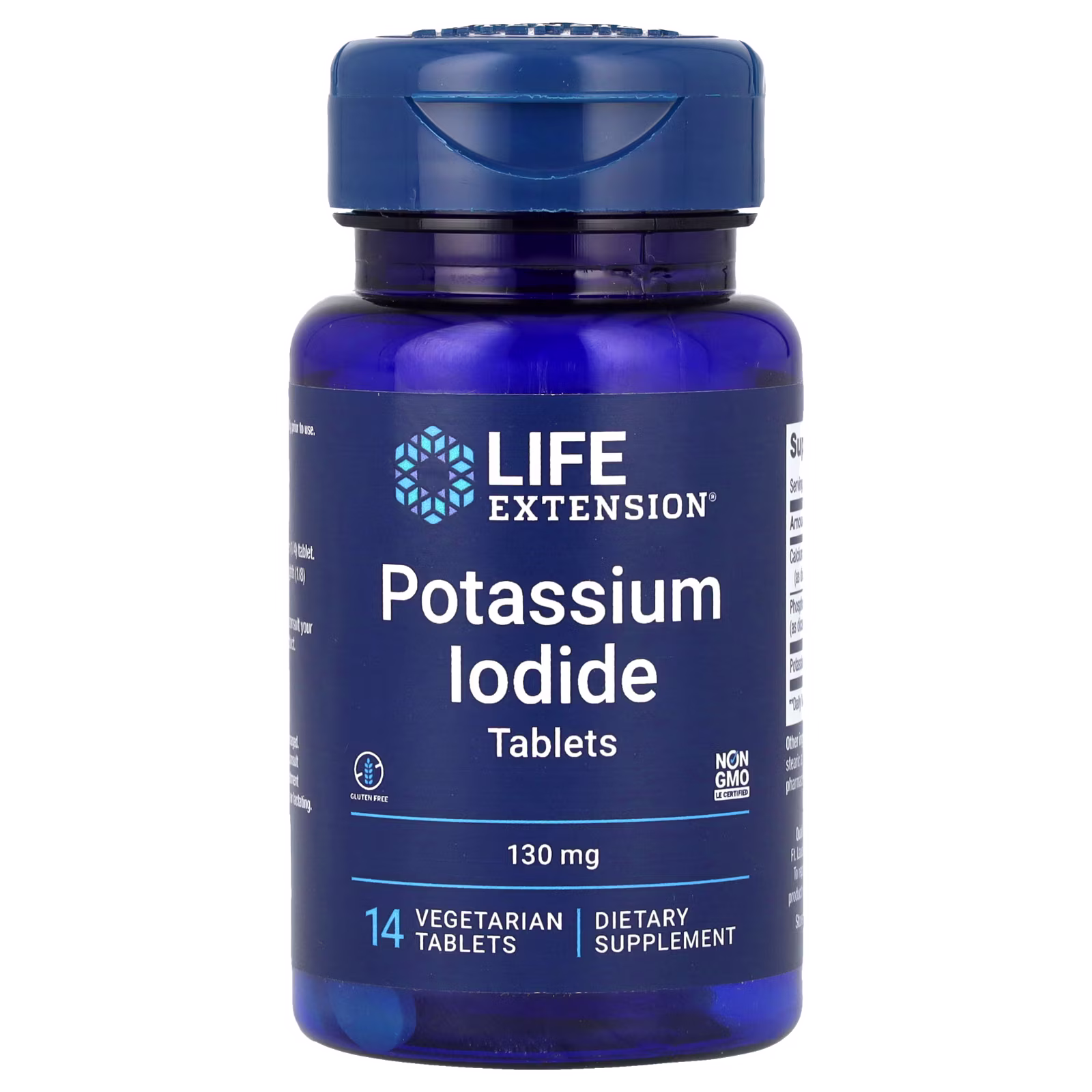 Yoduro de Potasio 130 mg — 14 tabletas vegetales — Life Extension
