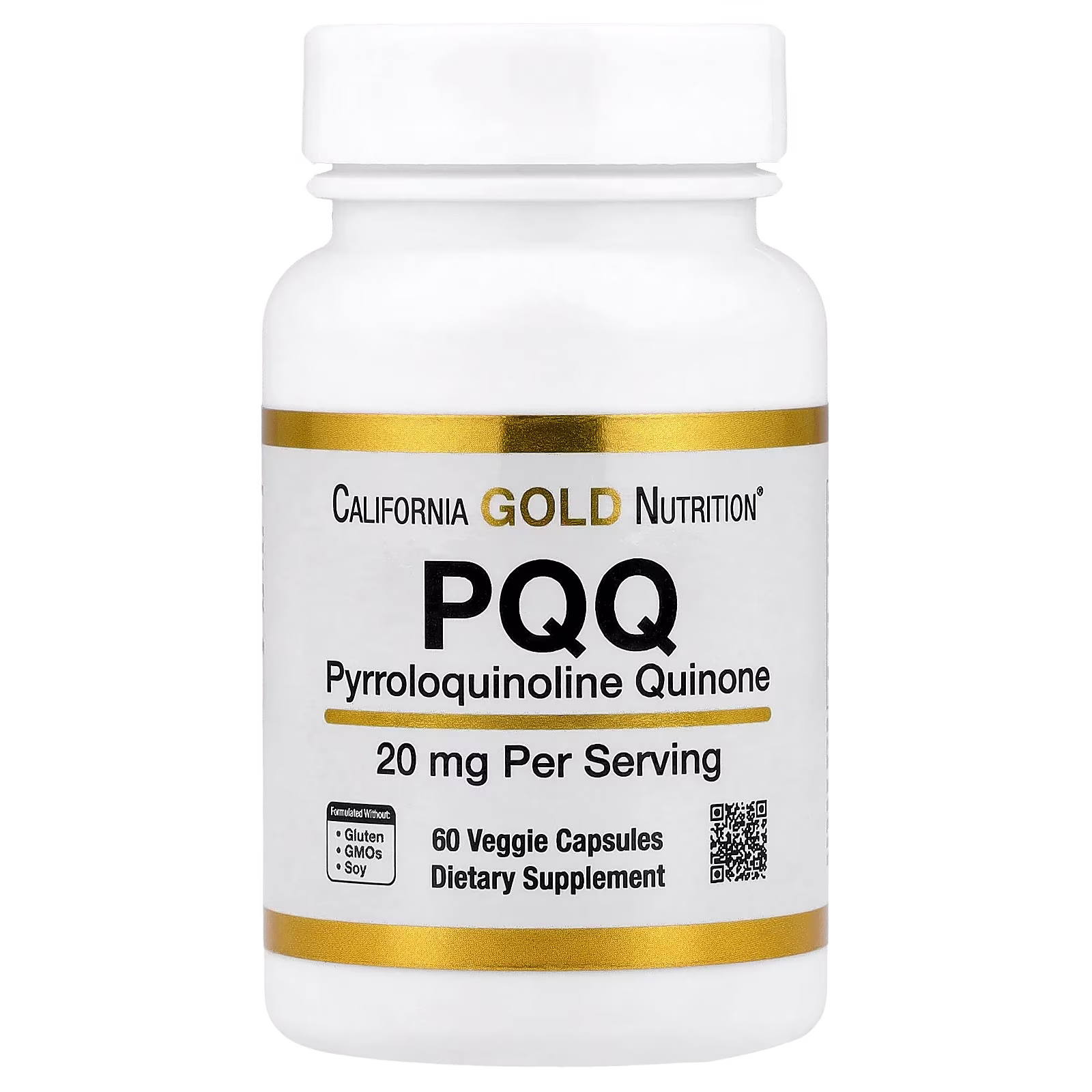 PQQ, 20 mg, 60 cápsulas vegetales, California Gold Nutrition