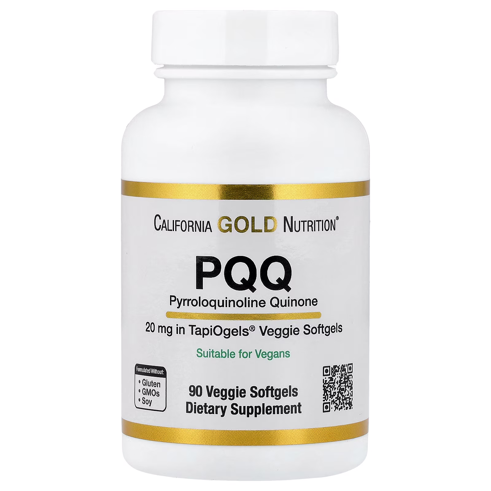 PQQ, 20 mg, 90 cápsulas blandas vegetales, California Gold Nutrition