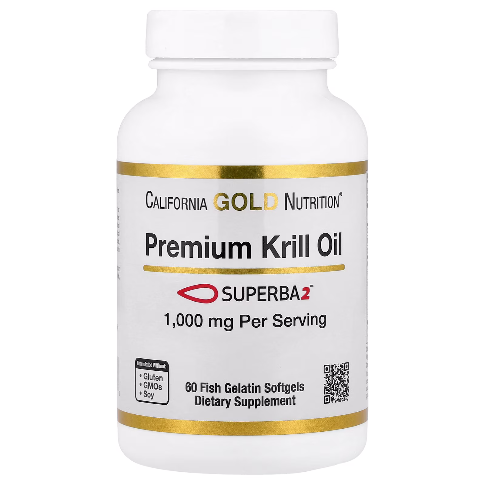 Aceite de kril prémium con Superba2™, 1000 mg, 60 cápsulas blandas, California Gold Nutrition