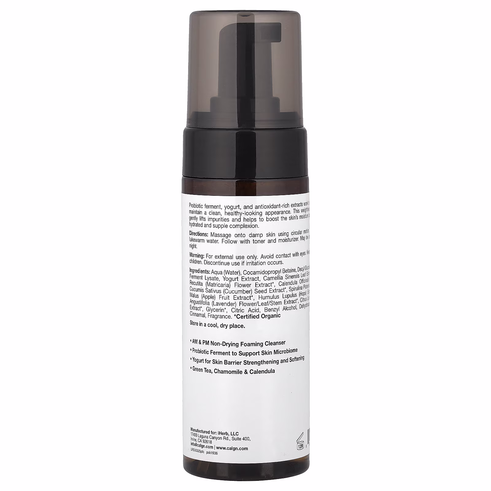 Espuma de limpieza con probióticos, 160 ml (5,4 oz. líq.), California Gold Nutrition