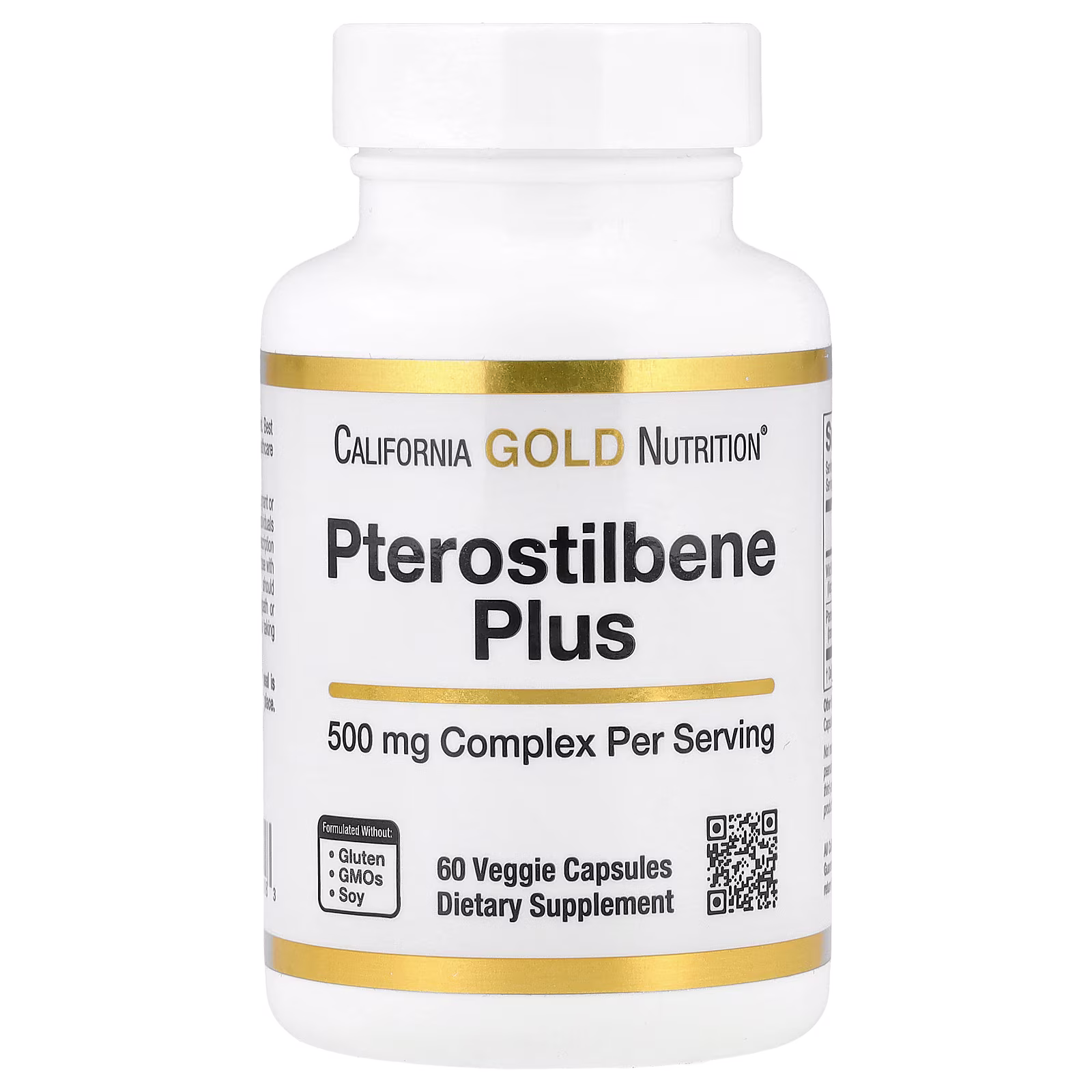 Pteroestilbeno y más con arándano azul silvestre en polvo, 60 cápsulas vegetales, California Gold Nutrition