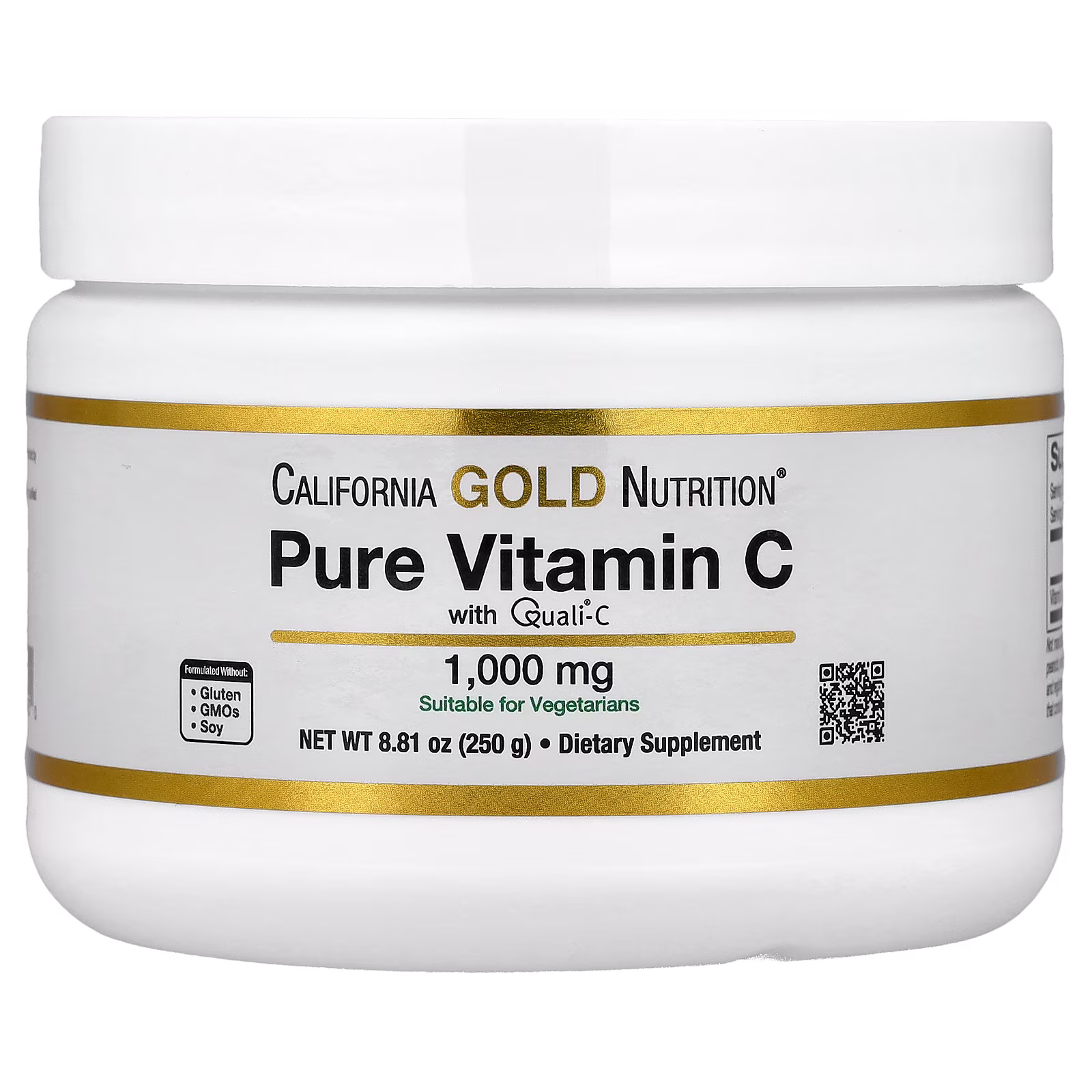 Vitamina C pura, Quali®-C en polvo, 250 g (8,81 oz), California Gold Nutrition