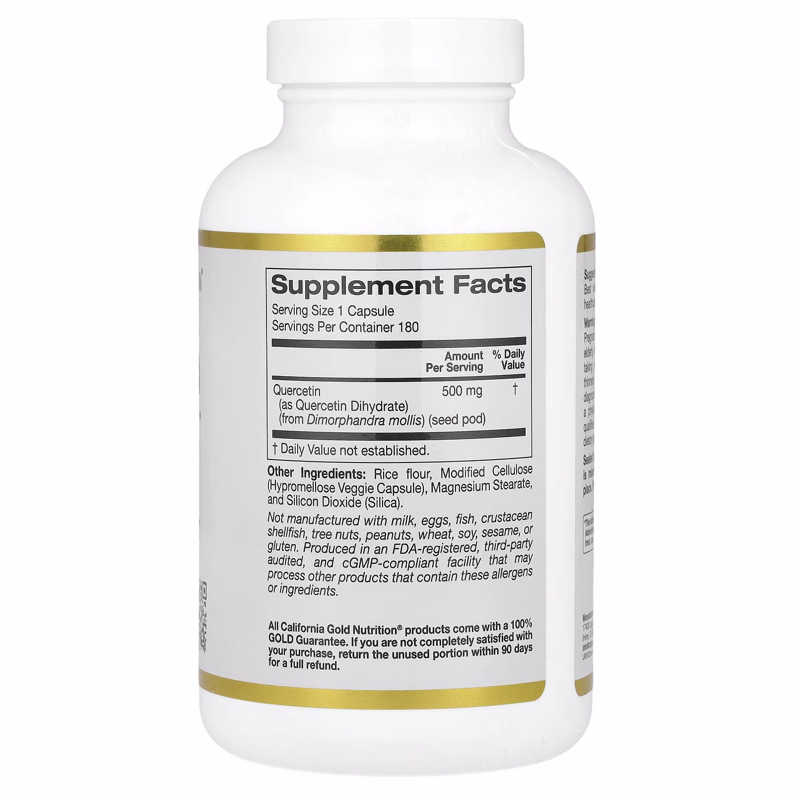 Quercetina, 500 mg, 180 cápsulas vegetales, California Gold Nutrition