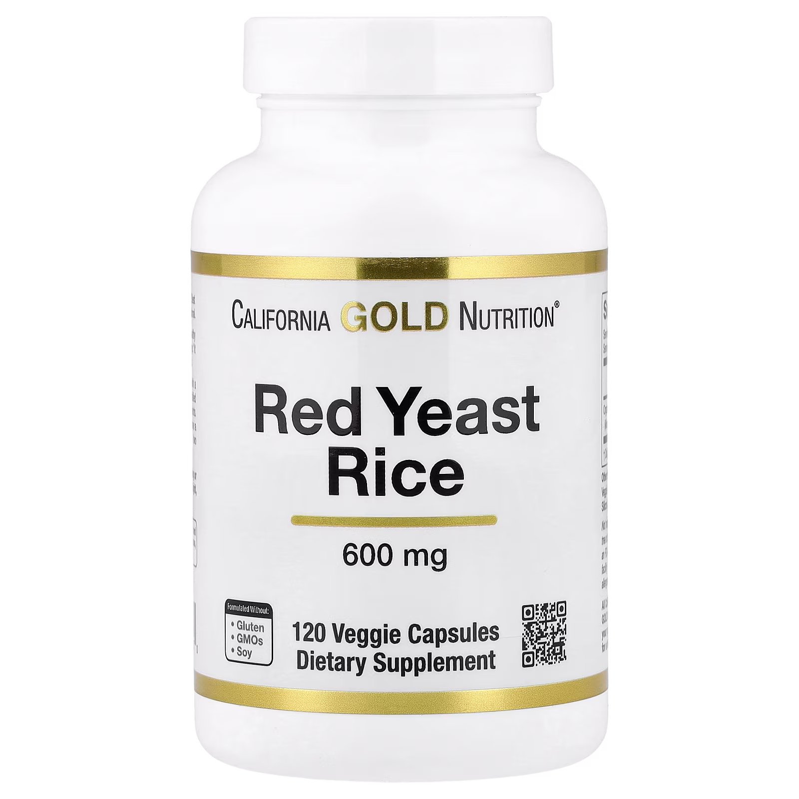 Arroz de levadura roja, 600 mg, 120 cápsulas vegetales, California Gold Nutrition