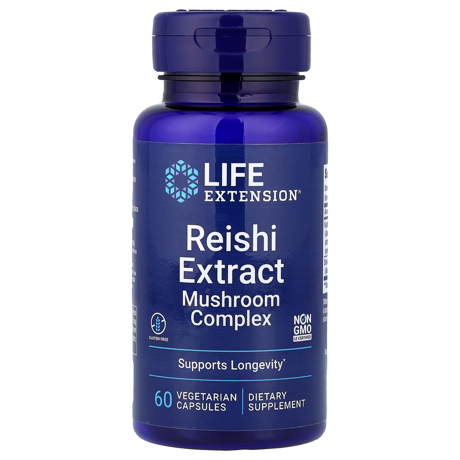 Reishi Extract Mushroom Complex — 60 cápsulas vegetales — Life Extension