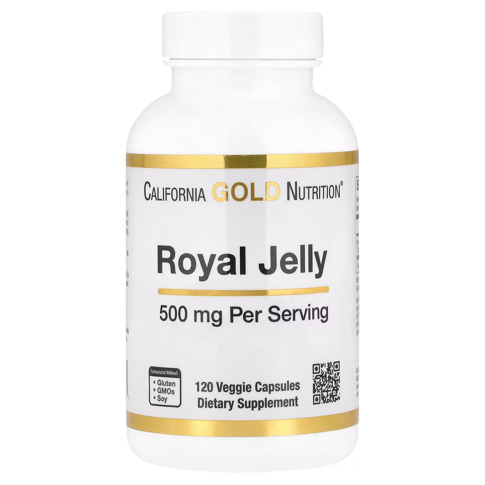 Jalea Real, Concentrada y congelada en seco, 500 mg, 120 cápsulas vegetales, California Gold Nutrition