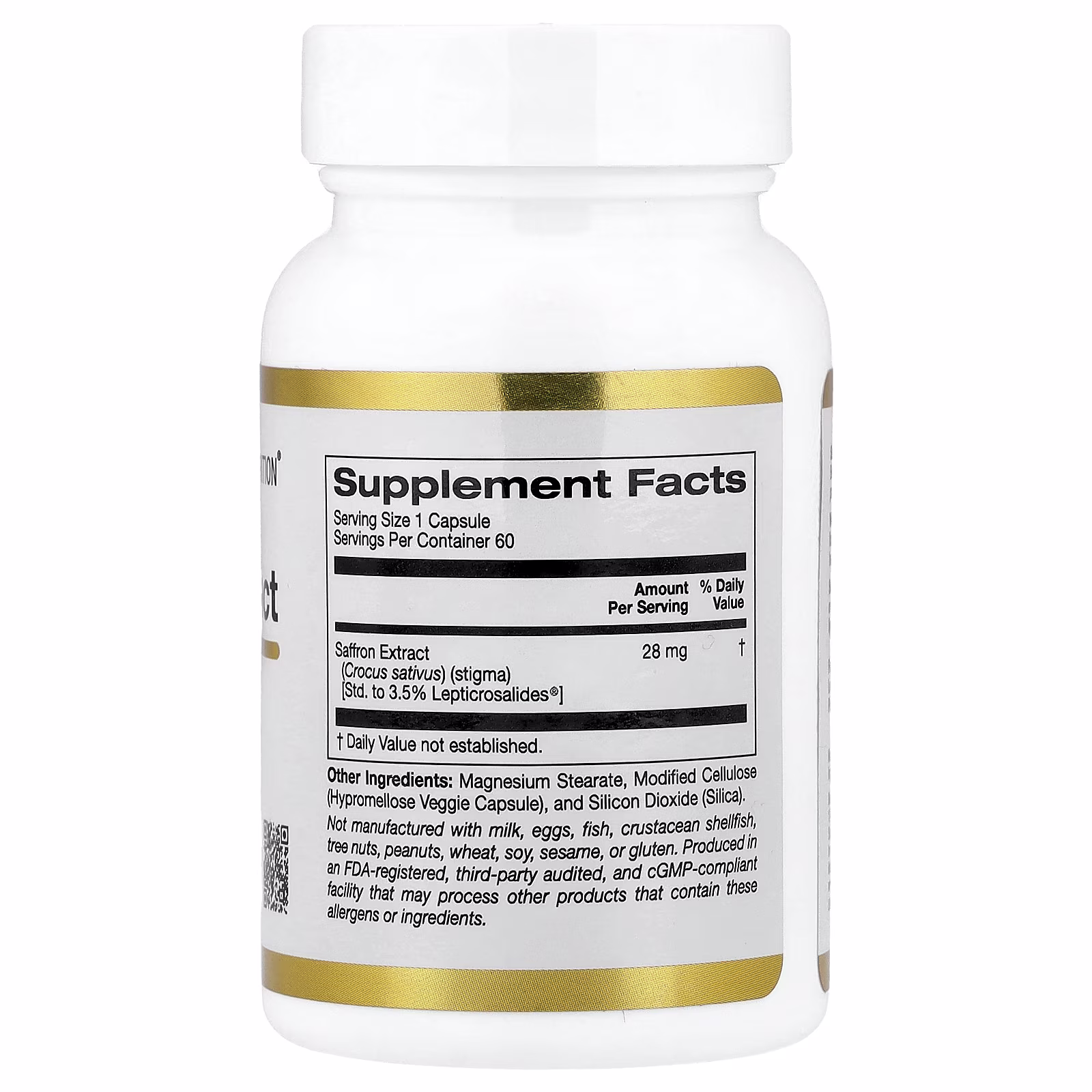 Extracto de azafrán con Affron®, 28 mg, 60 cápsulas vegetales, California Gold Nutrition
